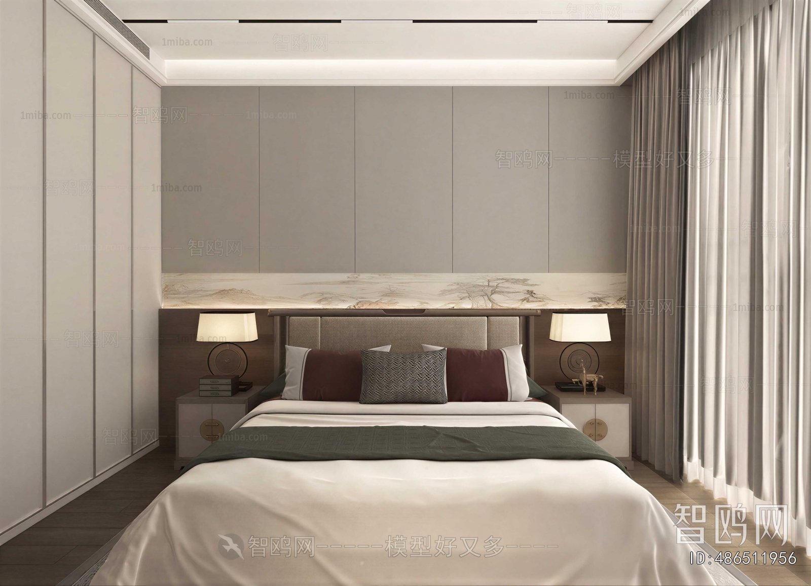 New Chinese Style Bedroom