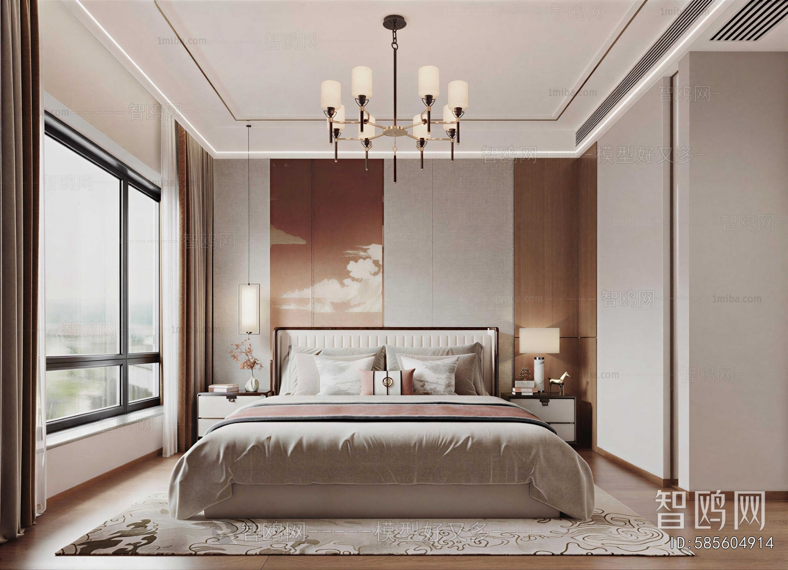 New Chinese Style Bedroom