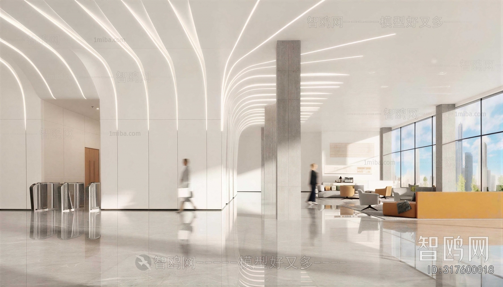 Modern Office Reception Desk