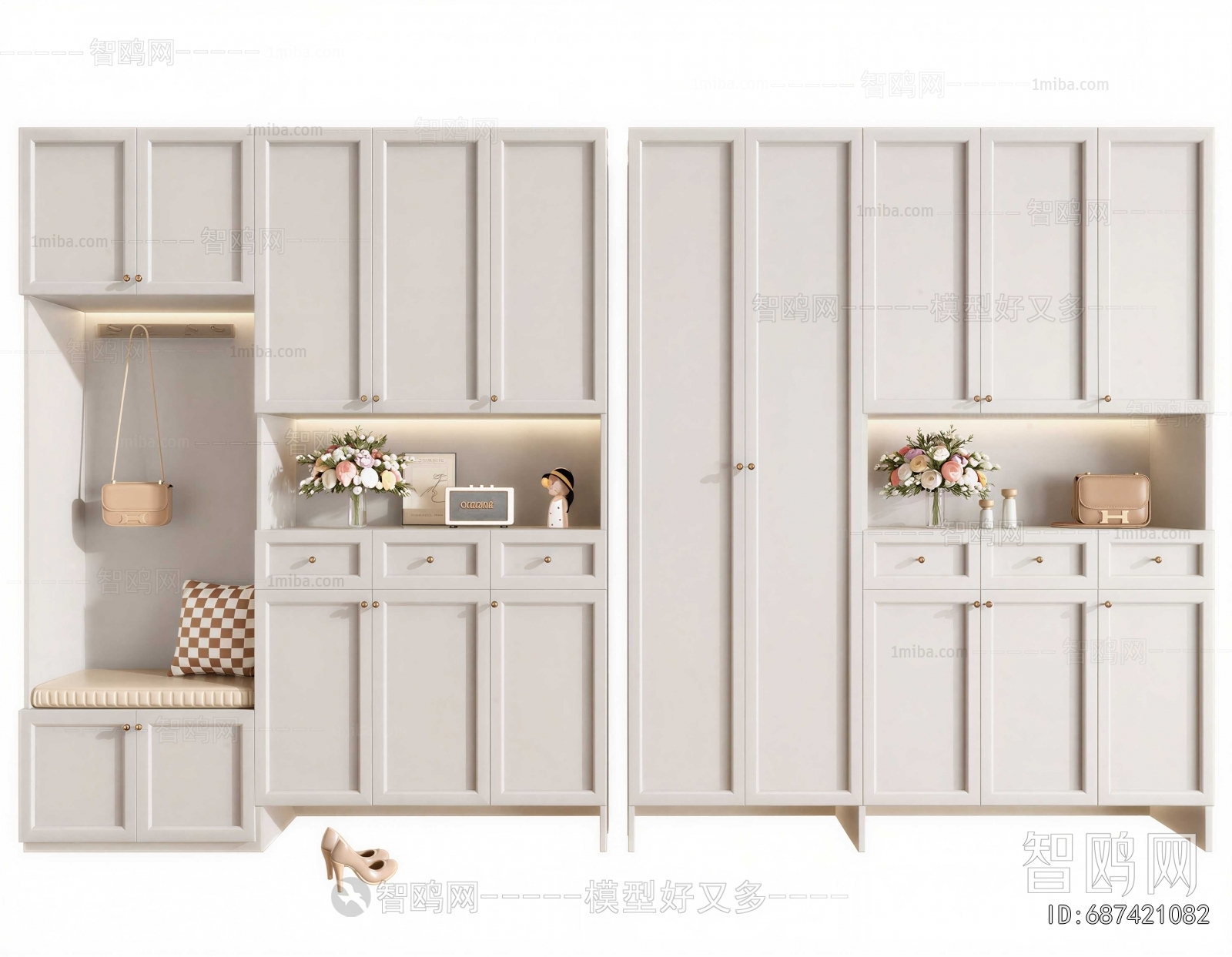 French Style Shoe Cabinet