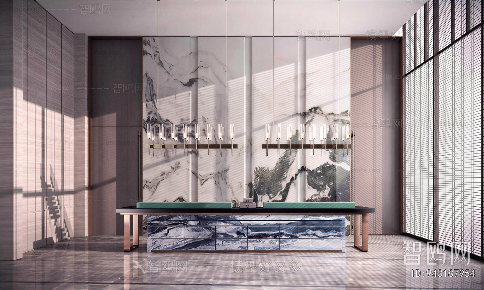 Modern Office Reception Desk