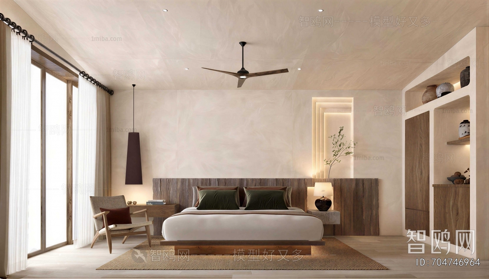 Wabi-sabi Style Bedroom
