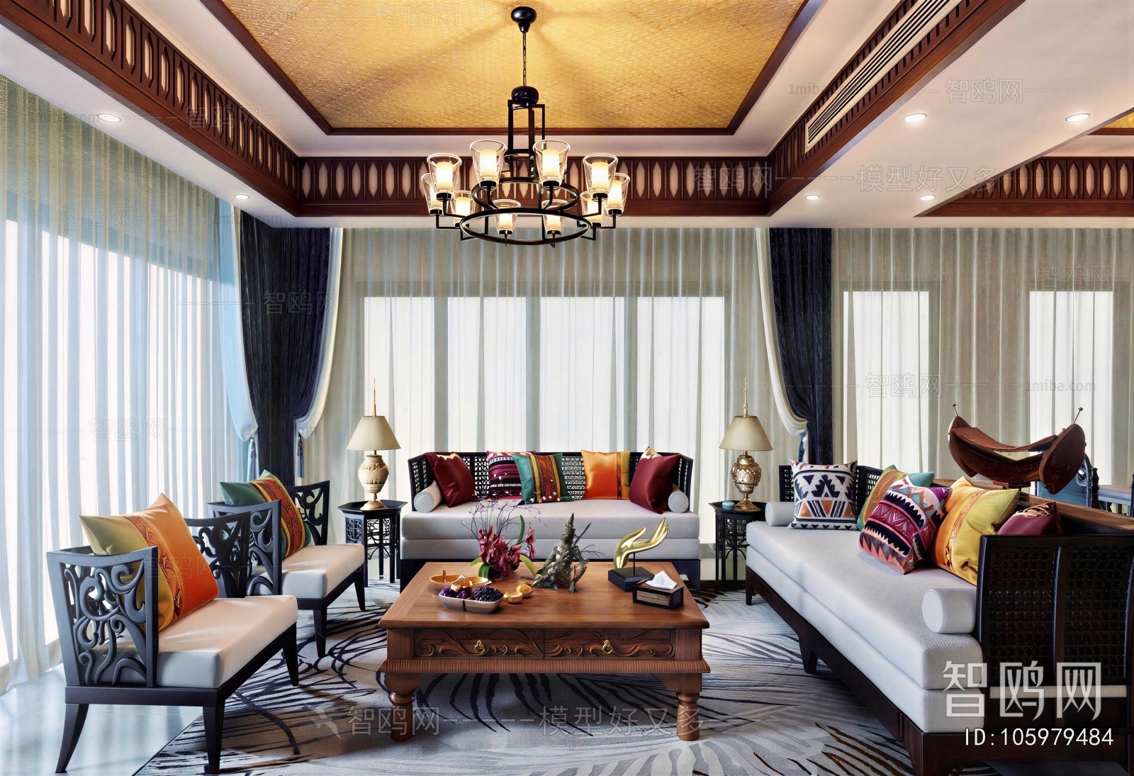 Southeast Asian Style A Living Room