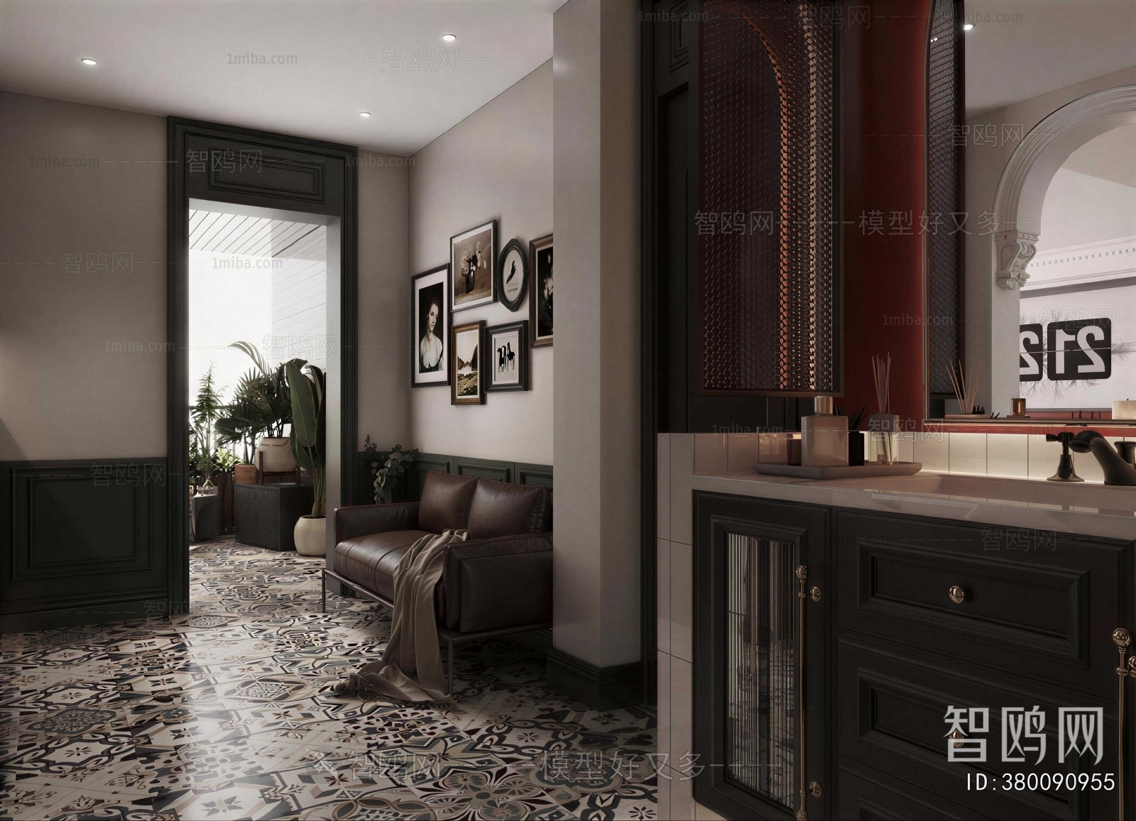 Retro Style Hallway
