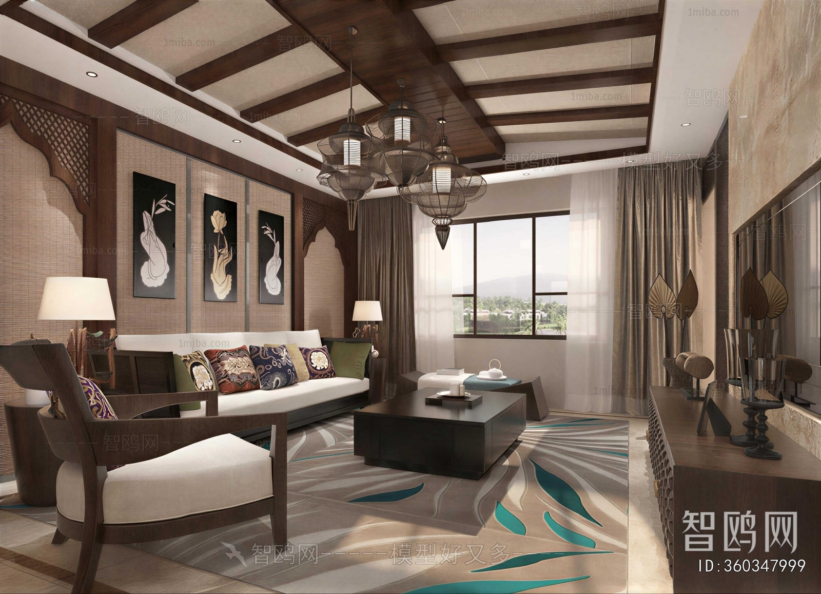 Southeast Asian Style A Living Room