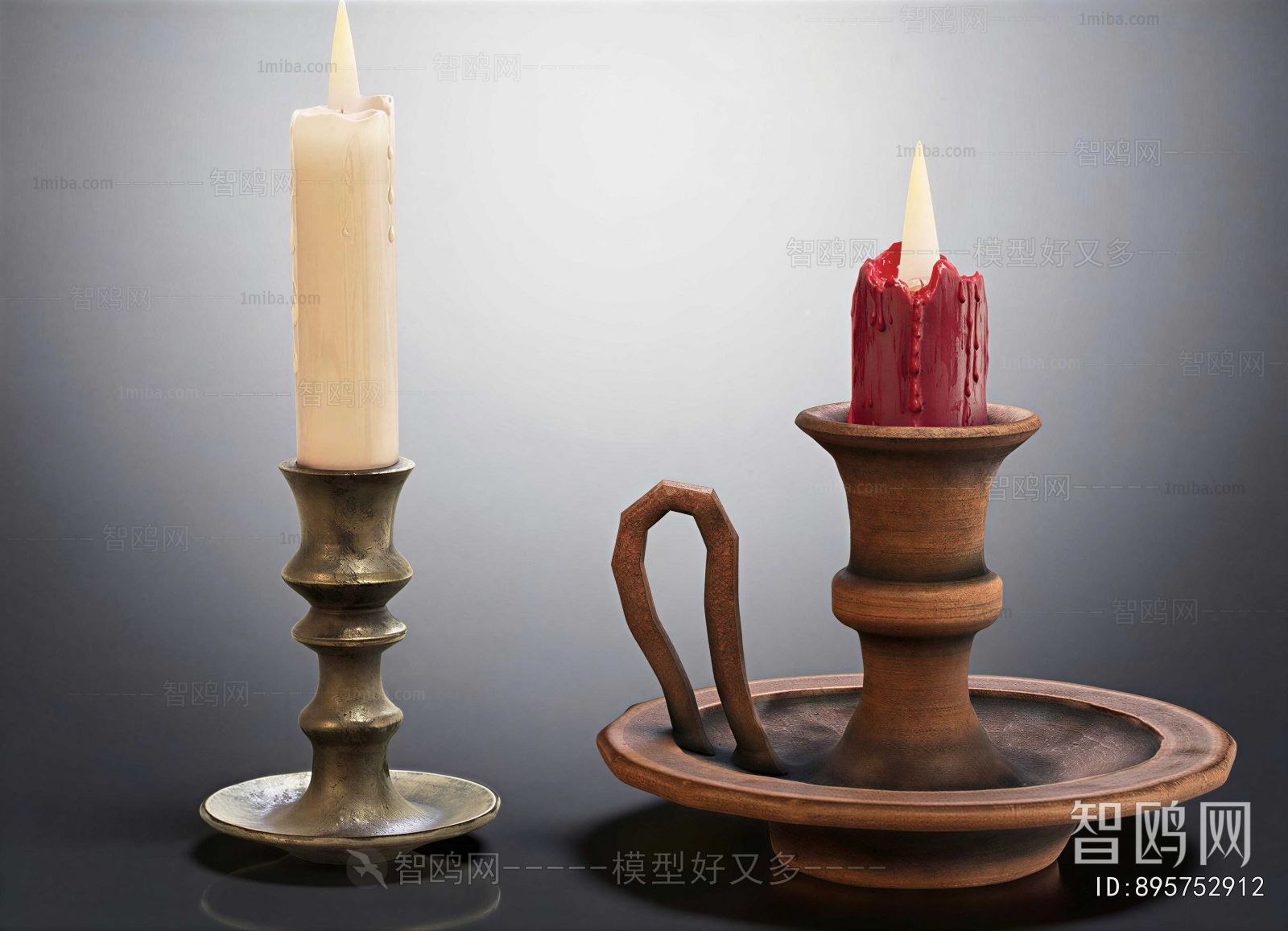 Retro Style Candlestick