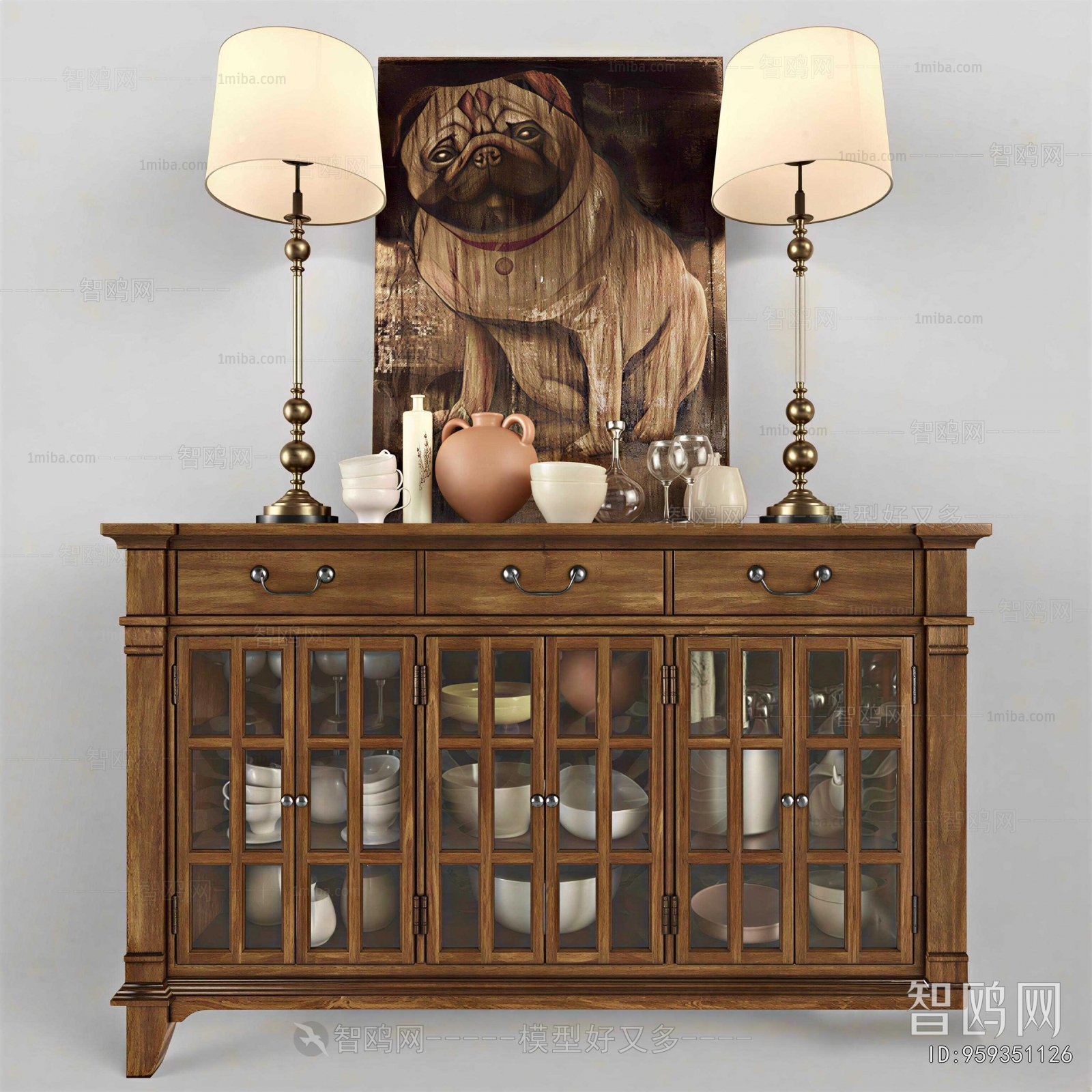 Wabi-sabi Style Decorative Cabinet