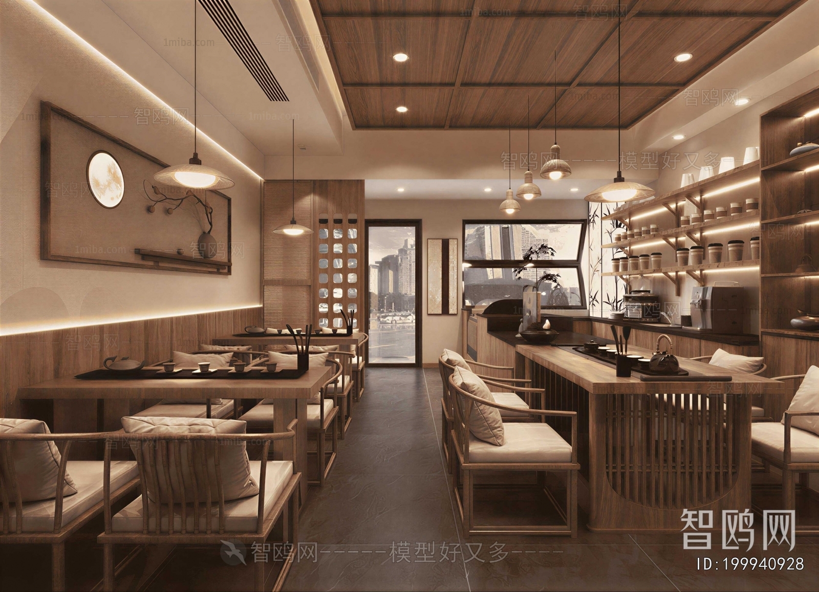 New Chinese Style Teahouse Tea House