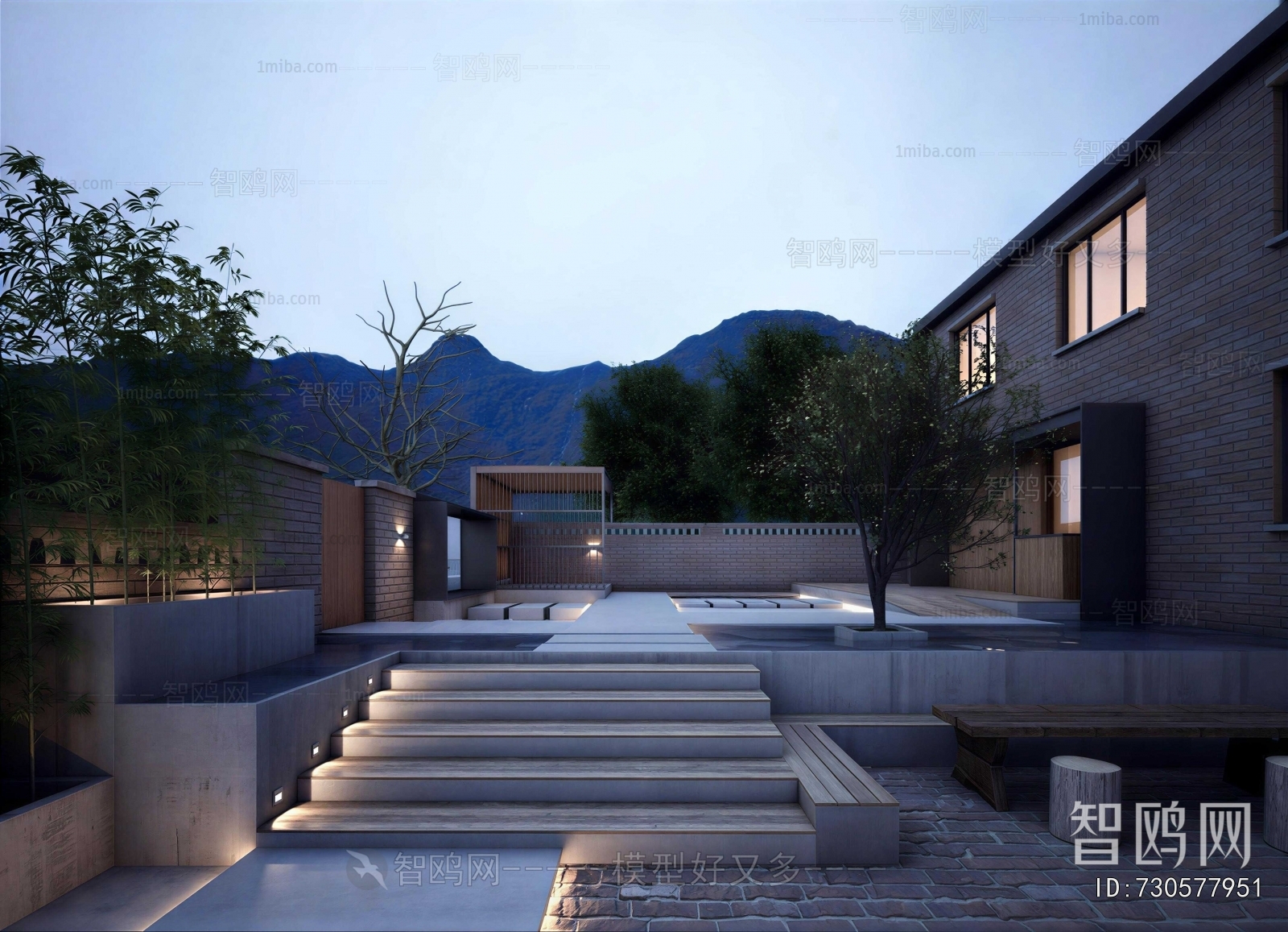 Modern Courtyard/landscape