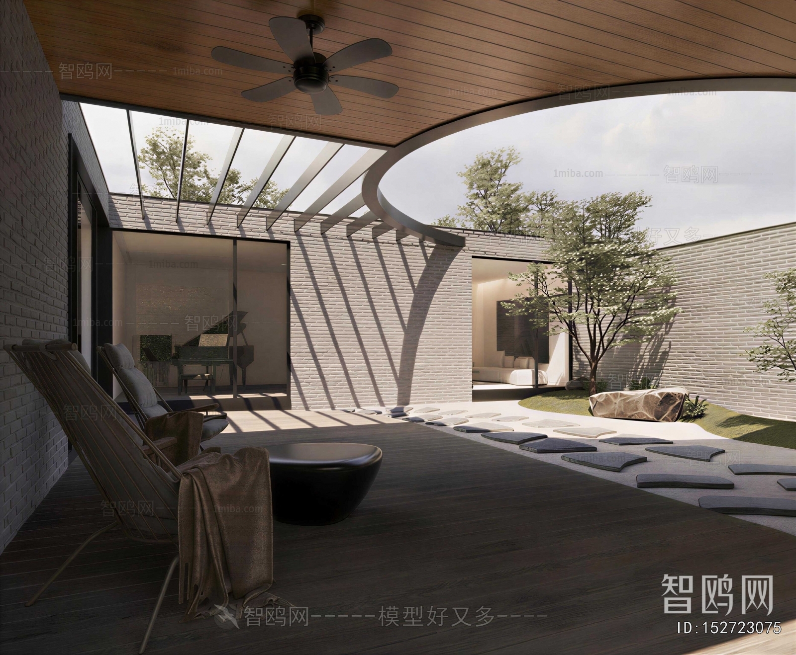 Modern Courtyard/landscape