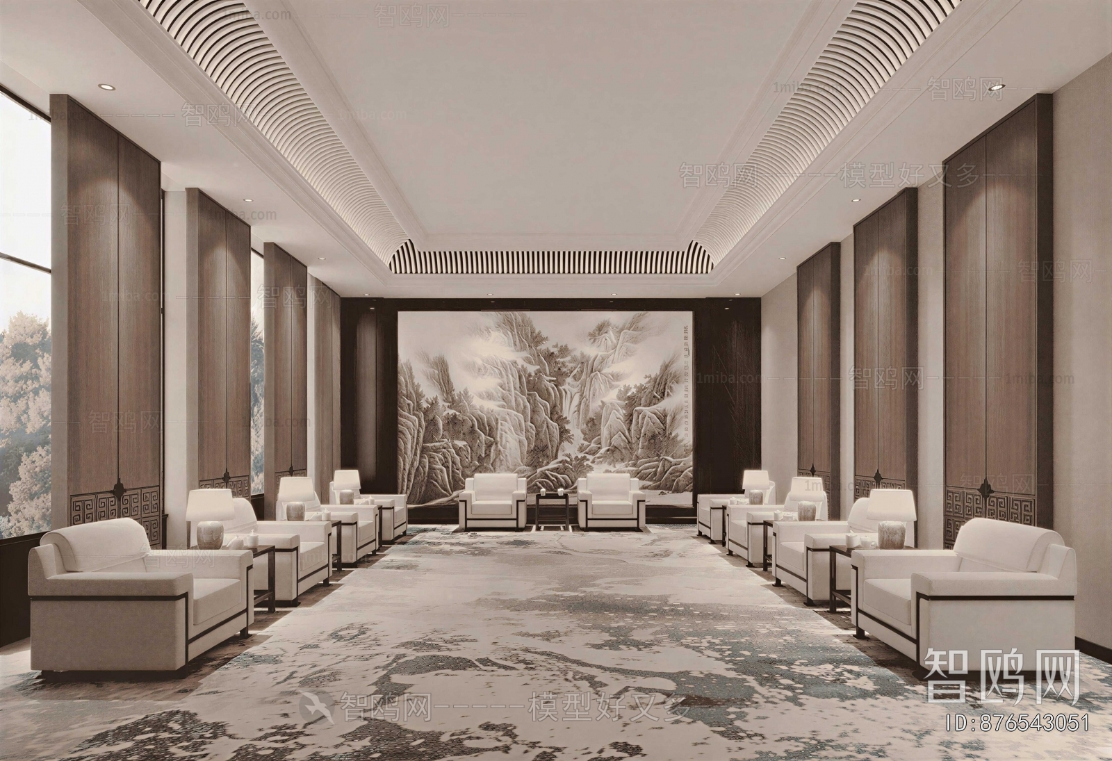 New Chinese Style Reception Room