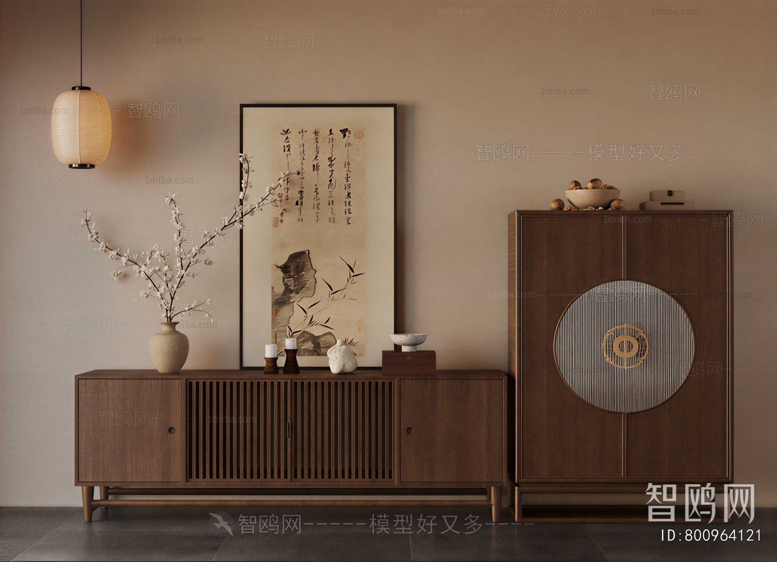 New Chinese Style Side Cabinet