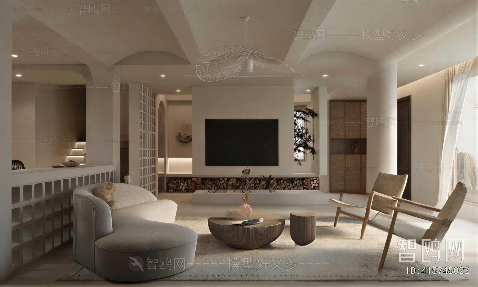 Wabi-sabi Style A Living Room