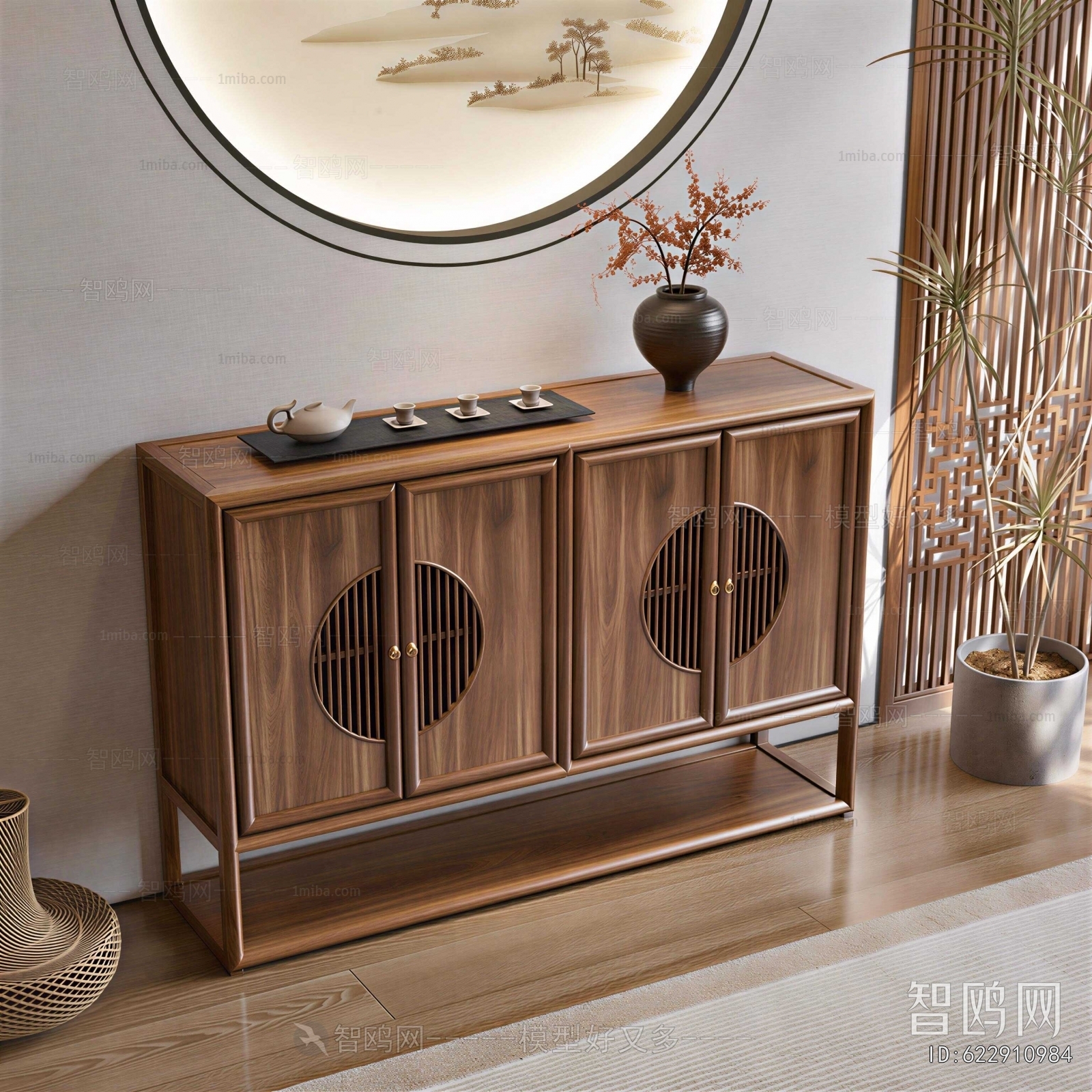 New Chinese Style Side Cabinet