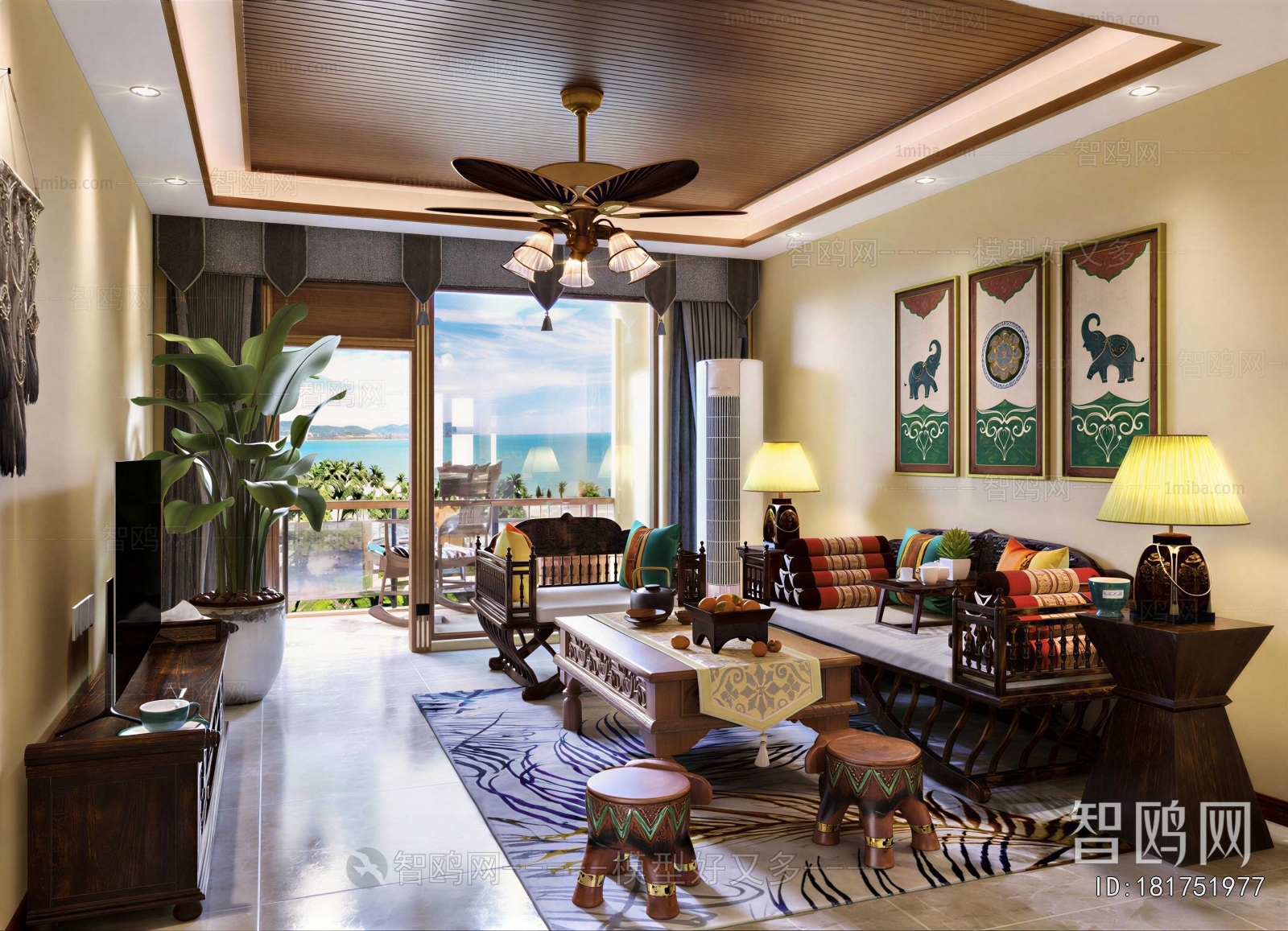 Southeast Asian Style A Living Room