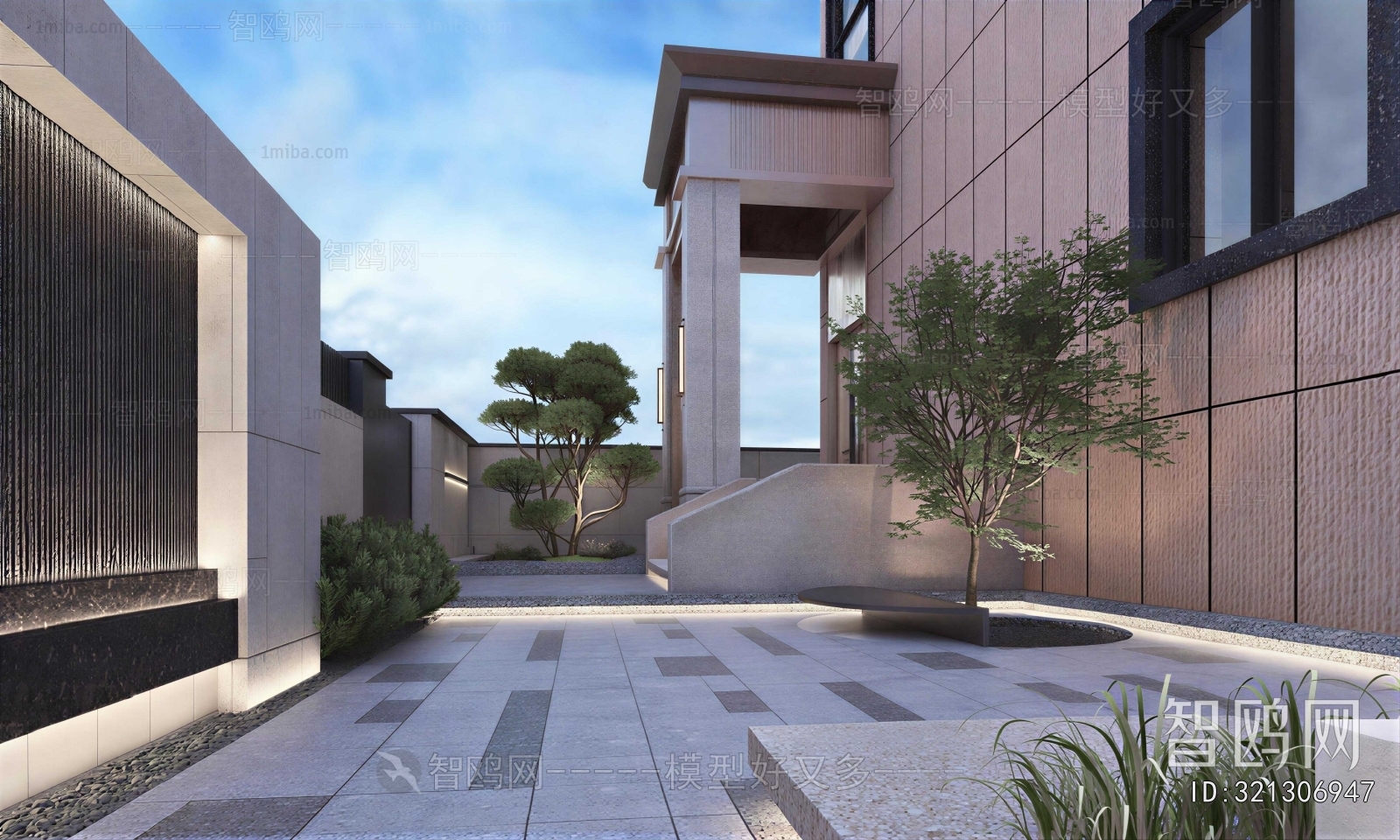 Modern Courtyard/landscape