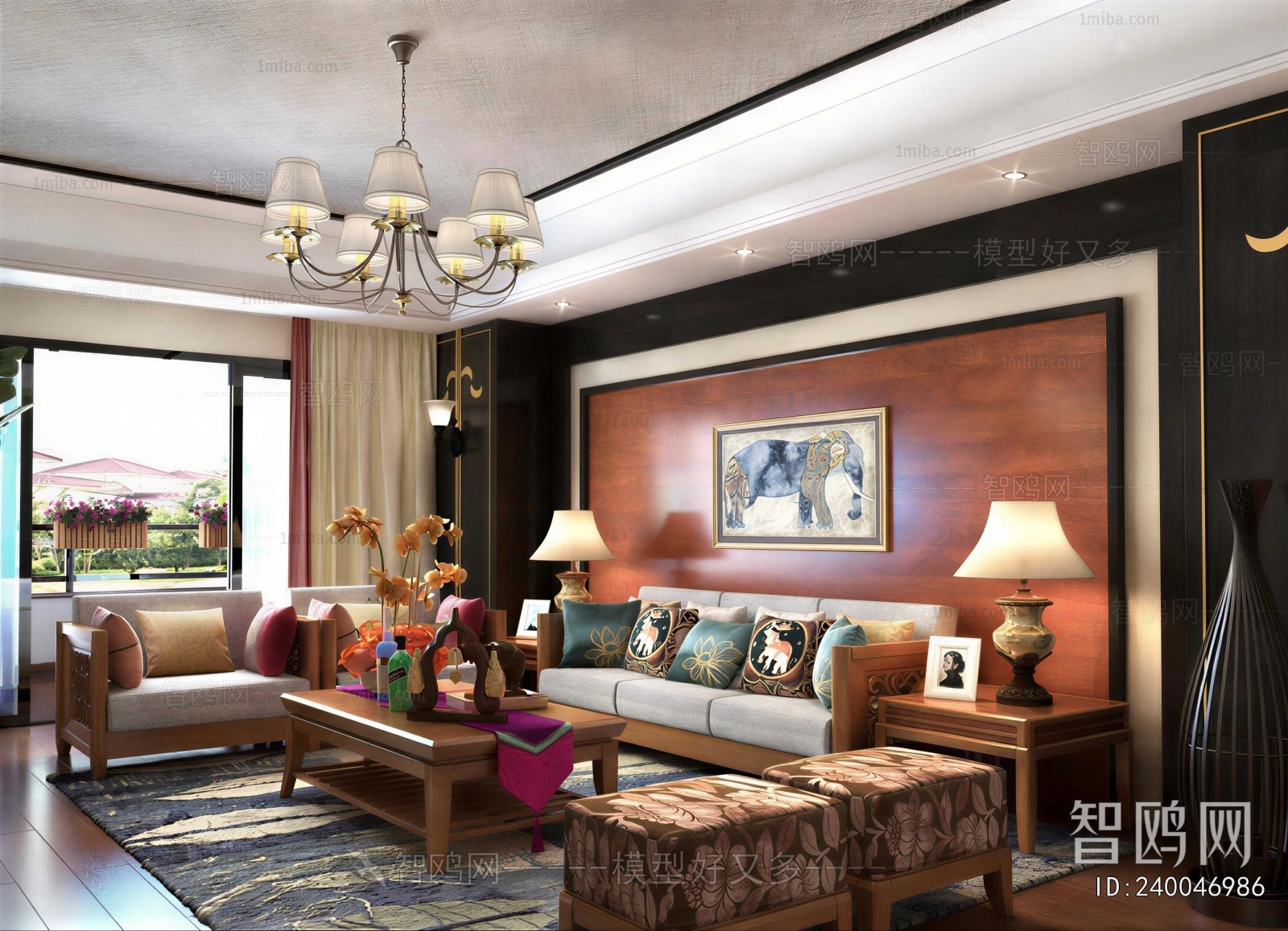 Southeast Asian Style A Living Room