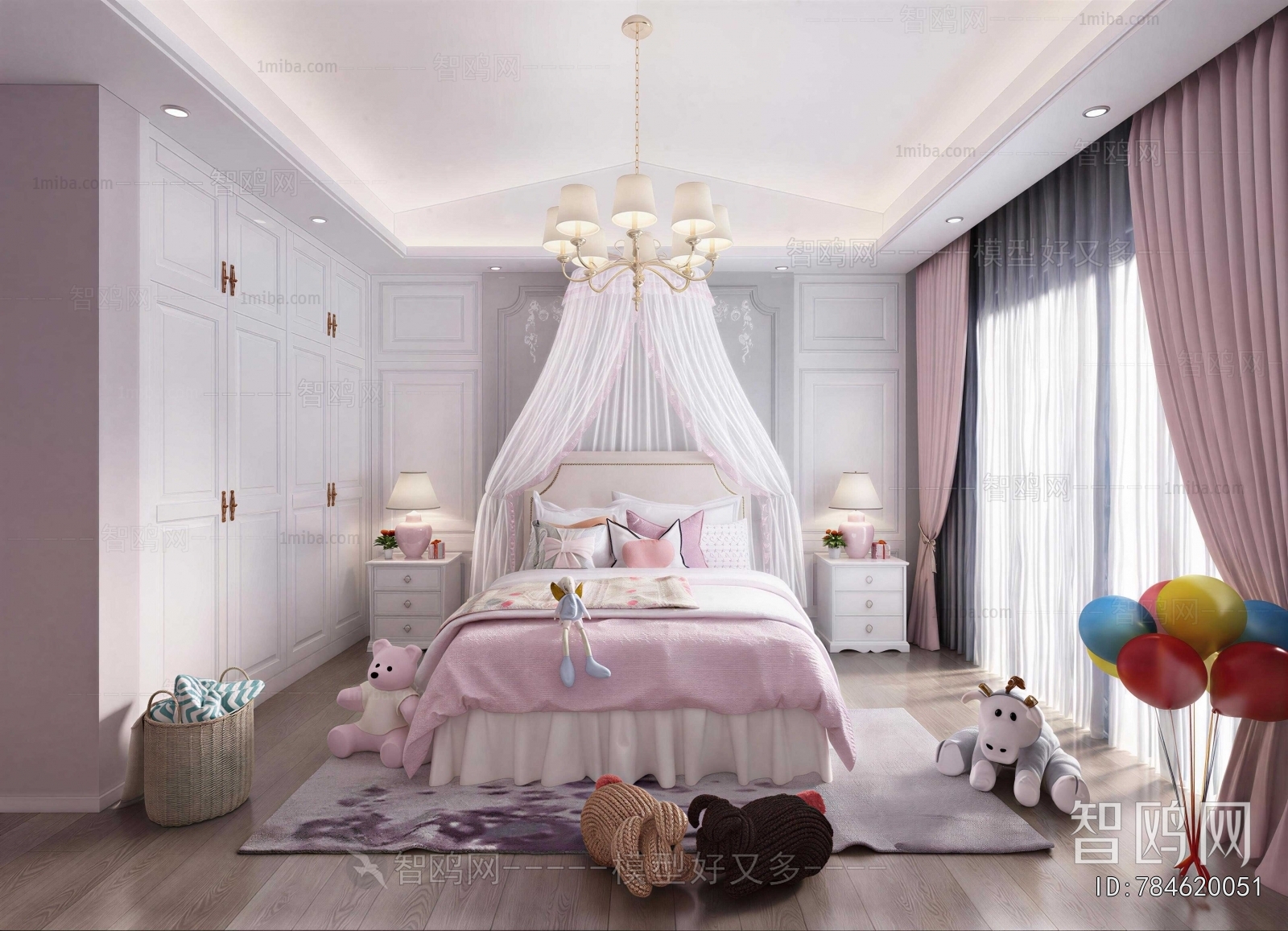 Simple European Style Girl's Room Daughter's Room