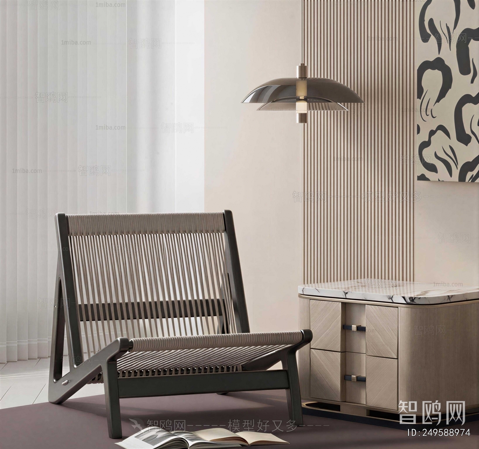 Wabi-sabi Style Lounge Chair