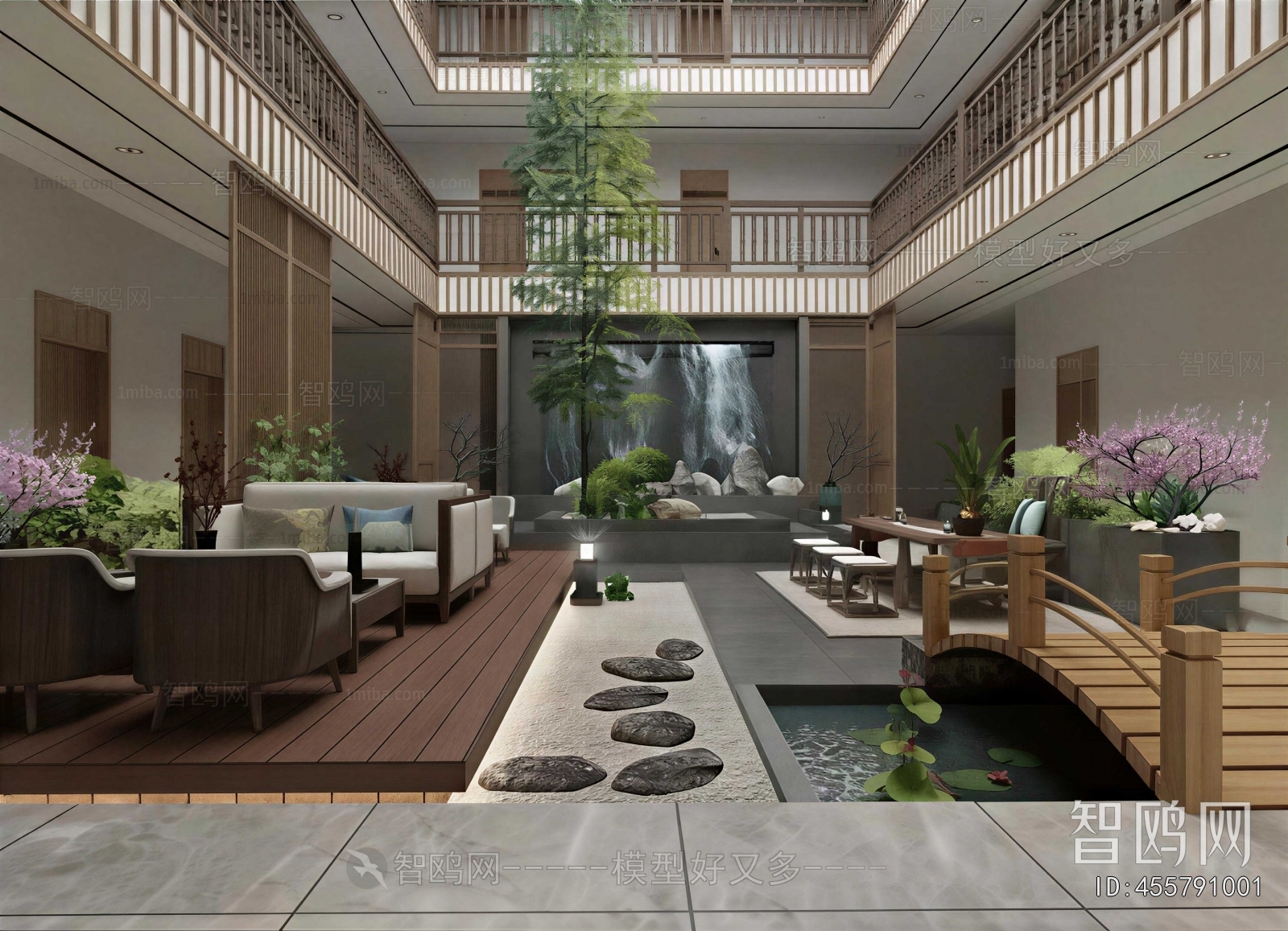 New Chinese Style Courtyard/landscape
