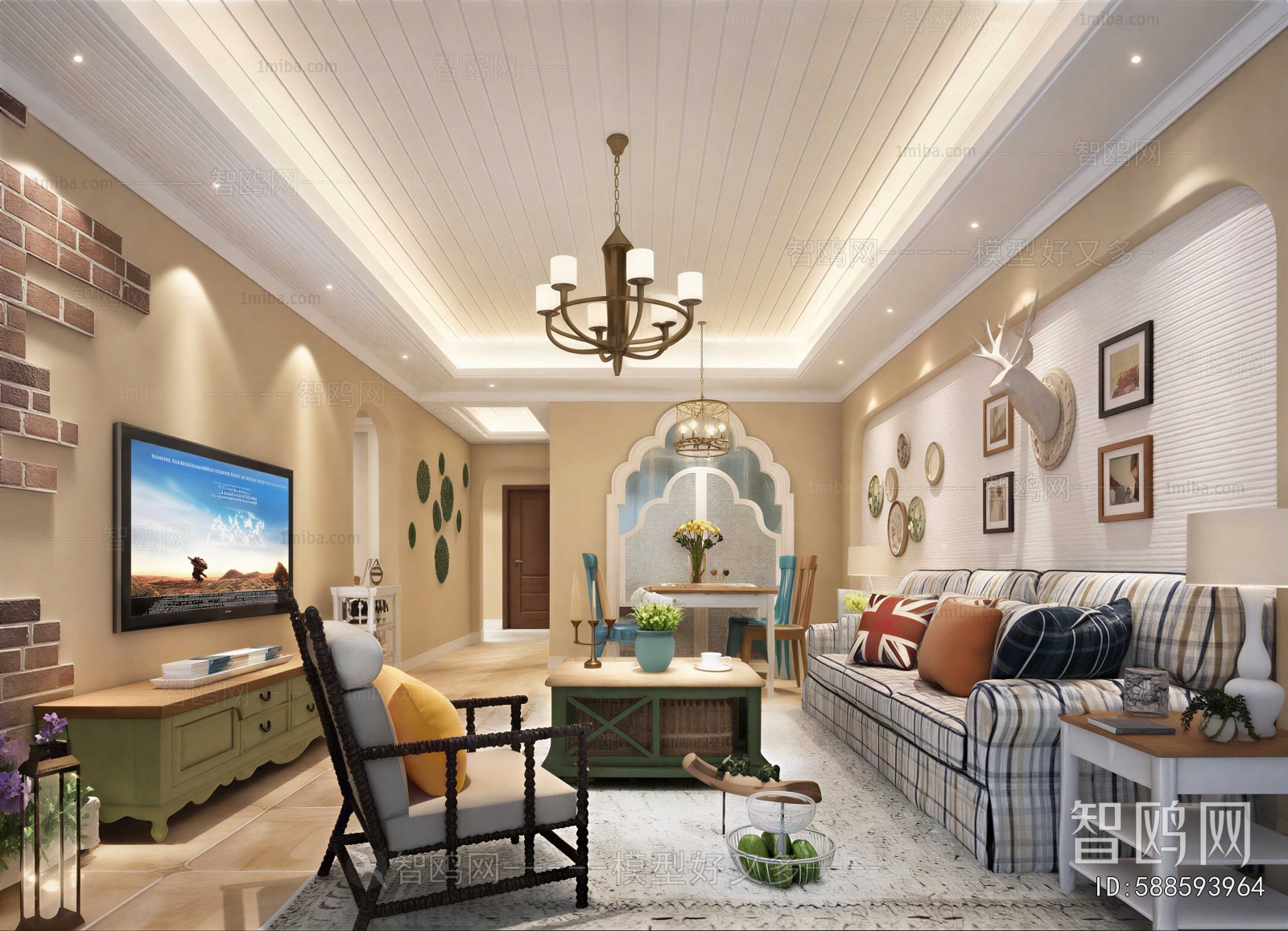 American Style A Living Room