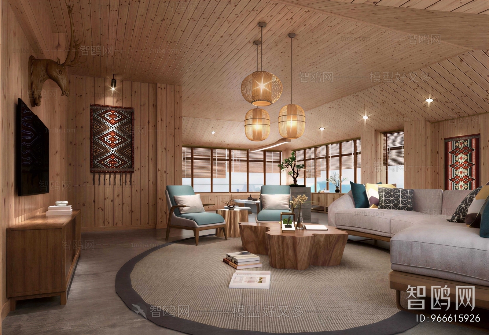 Wabi-sabi Style A Living Room
