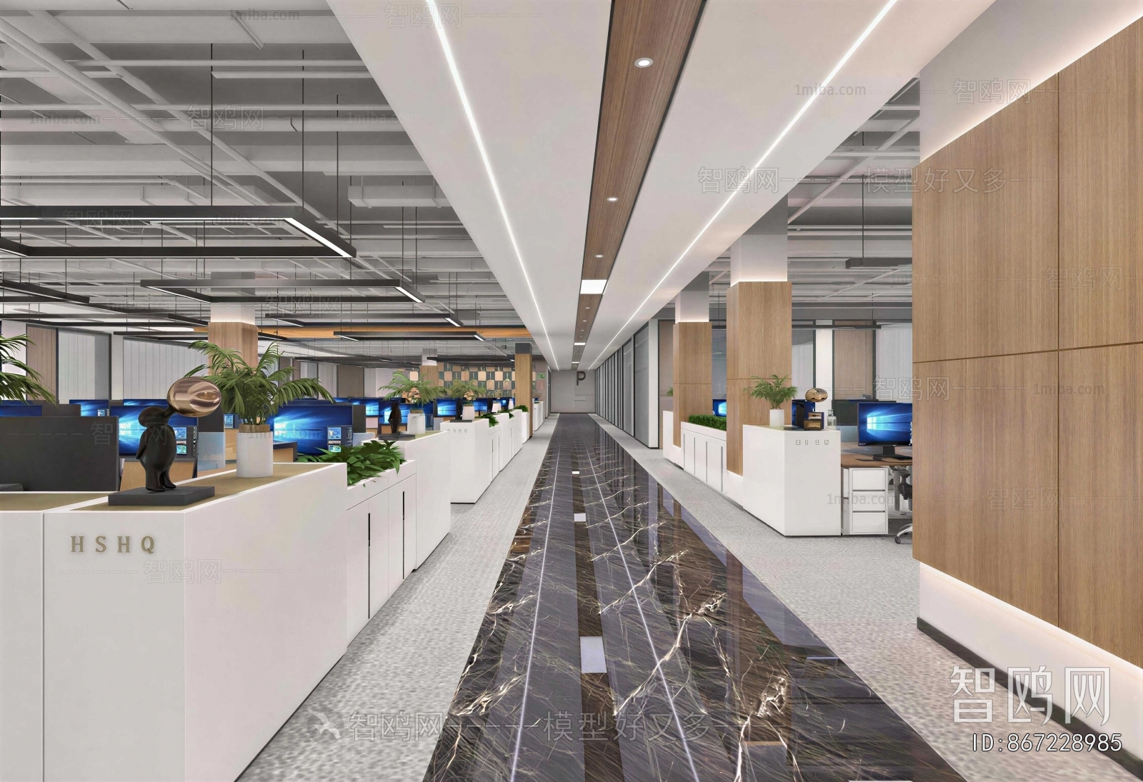 Modern Office Aisle