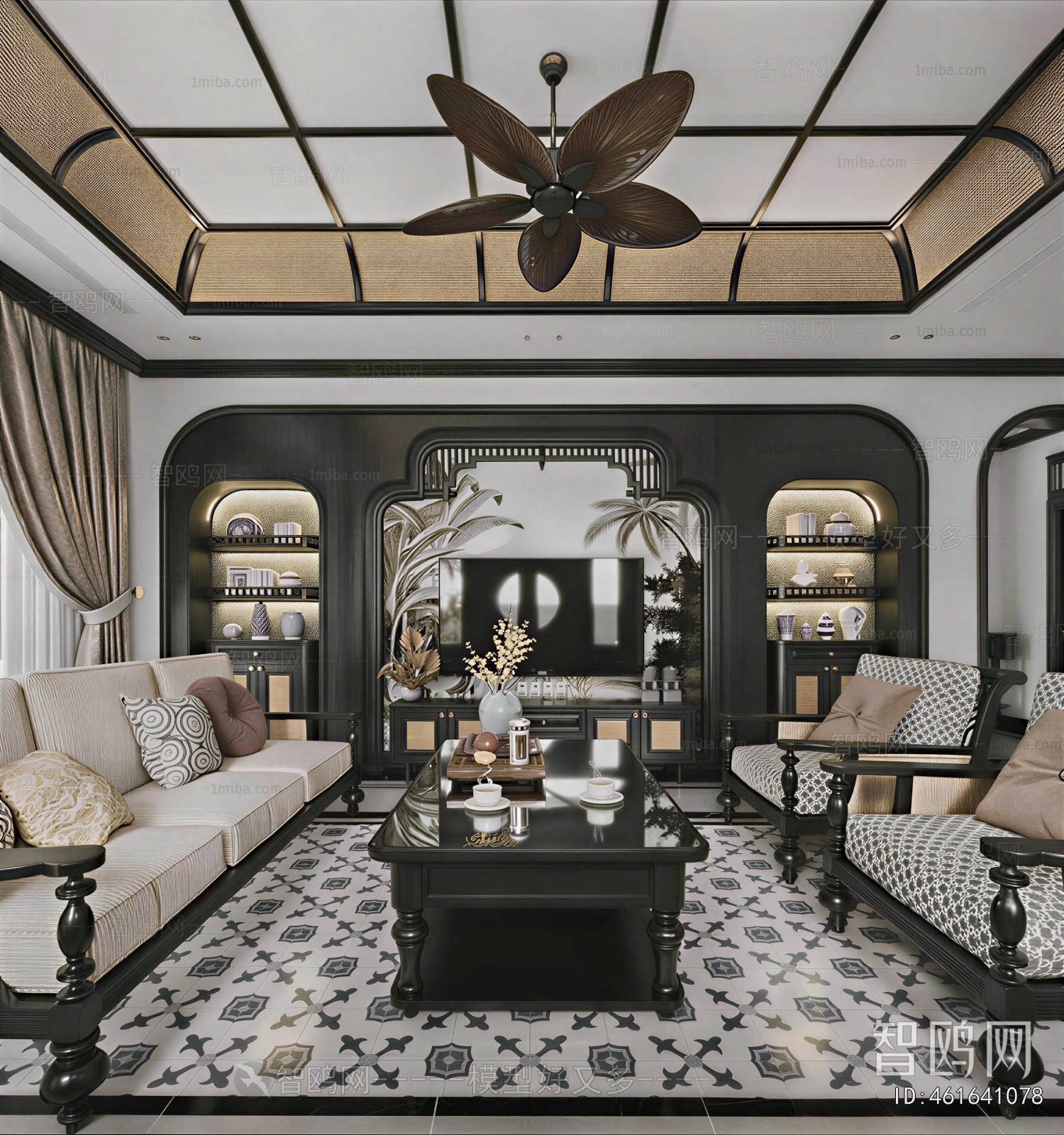 New Chinese Style A Living Room