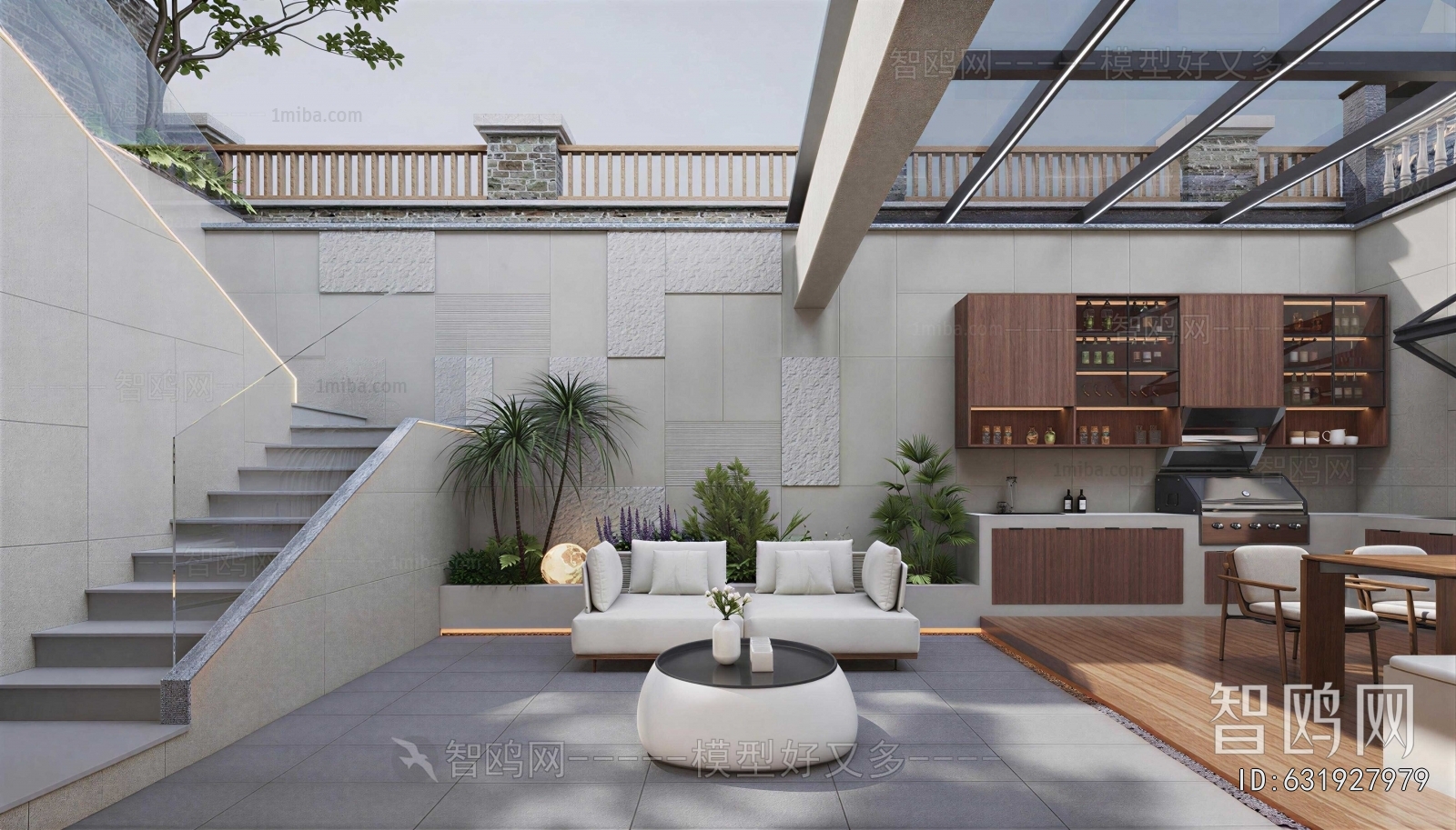 Modern Courtyard/landscape