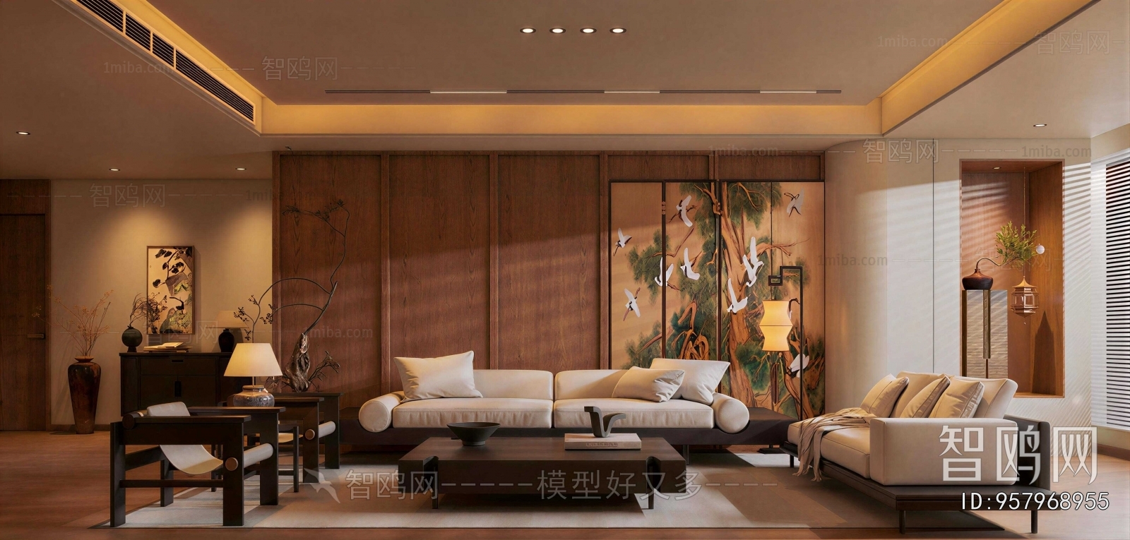 New Chinese Style A Living Room