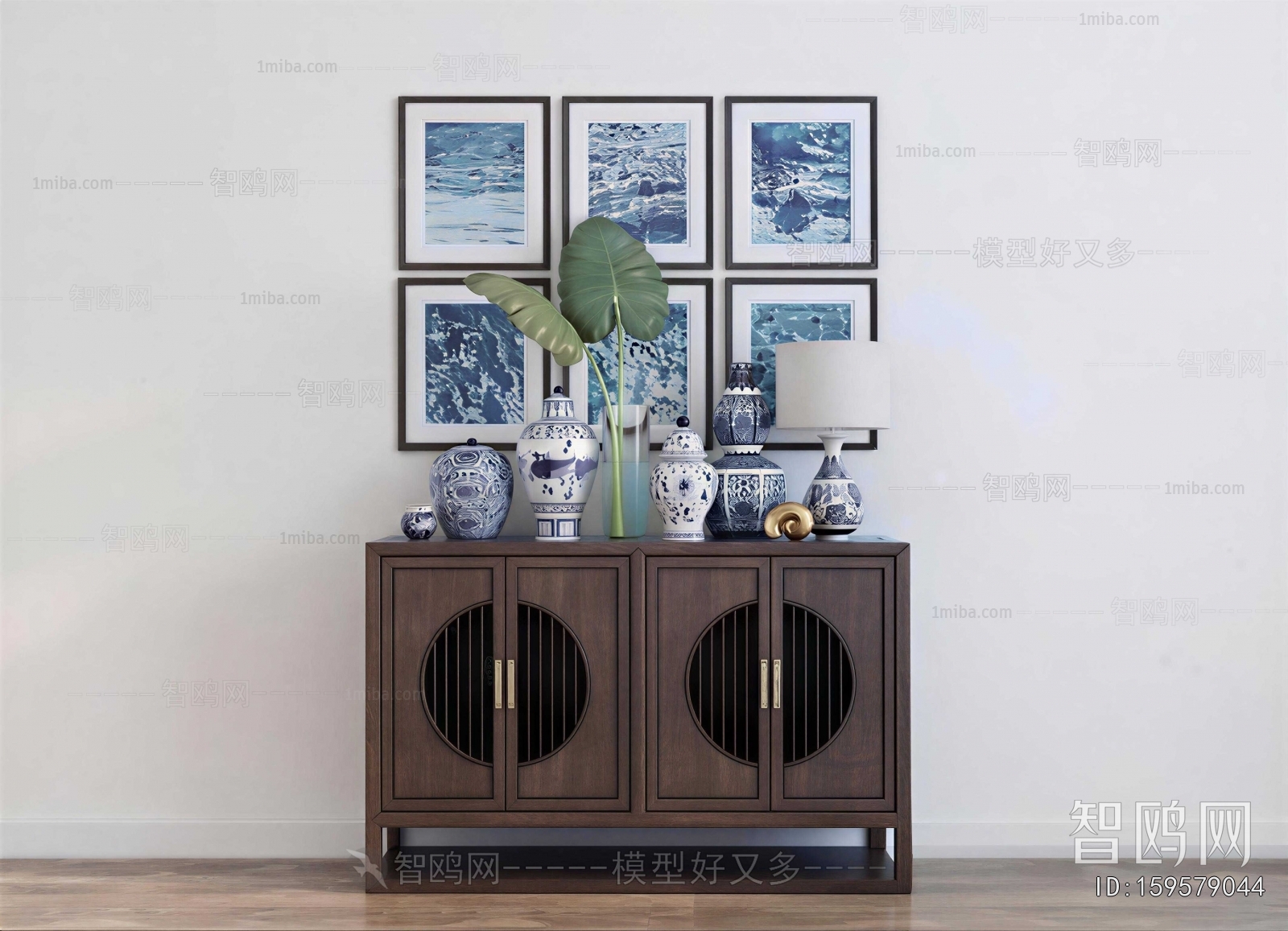 New Chinese Style Side Cabinet