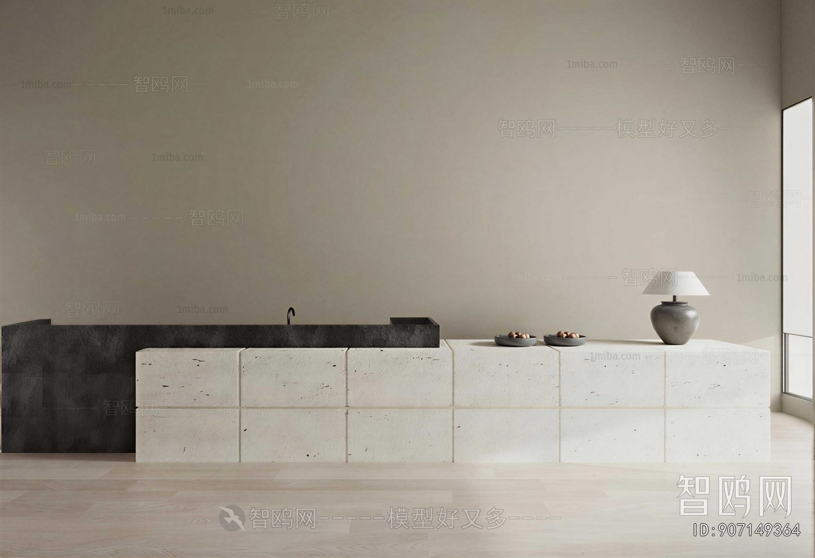 Wabi-sabi Style Counter Bar