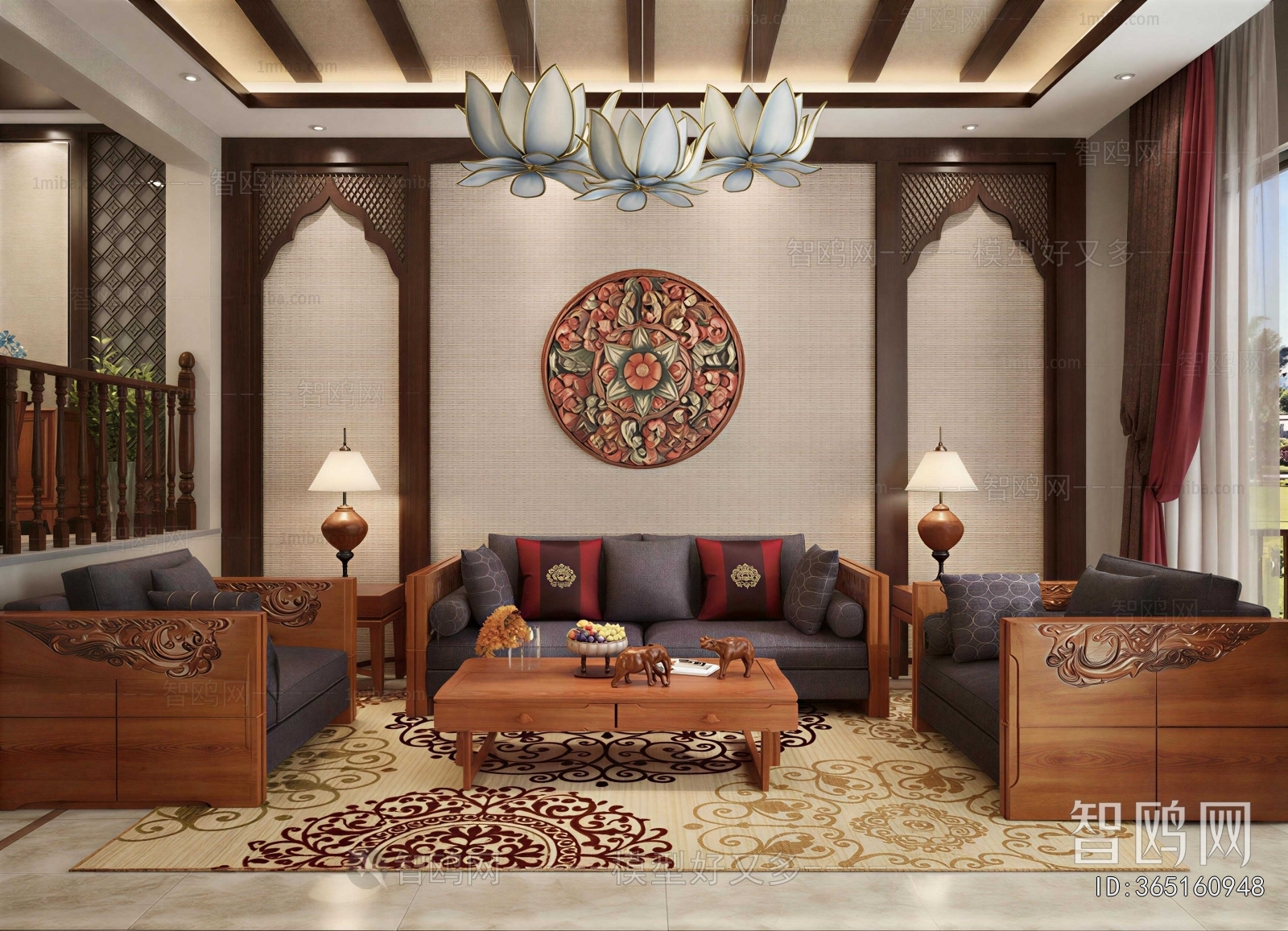 Southeast Asian Style A Living Room