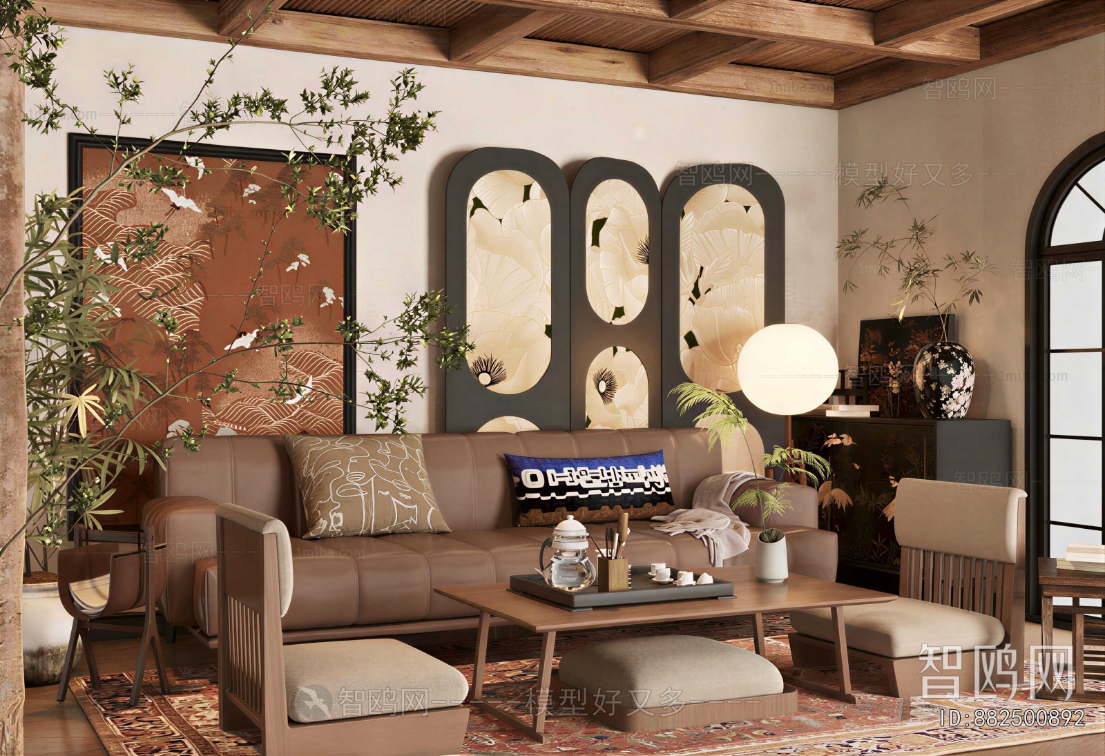 New Chinese Style A Living Room