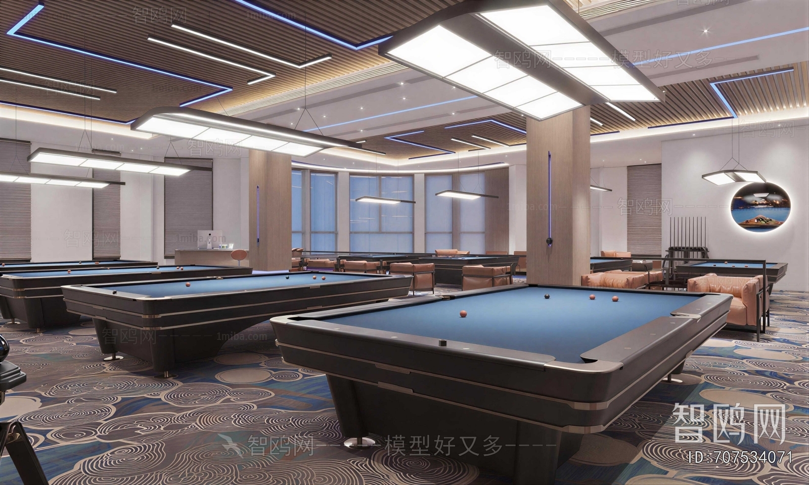 Industrial Style Billiard Room