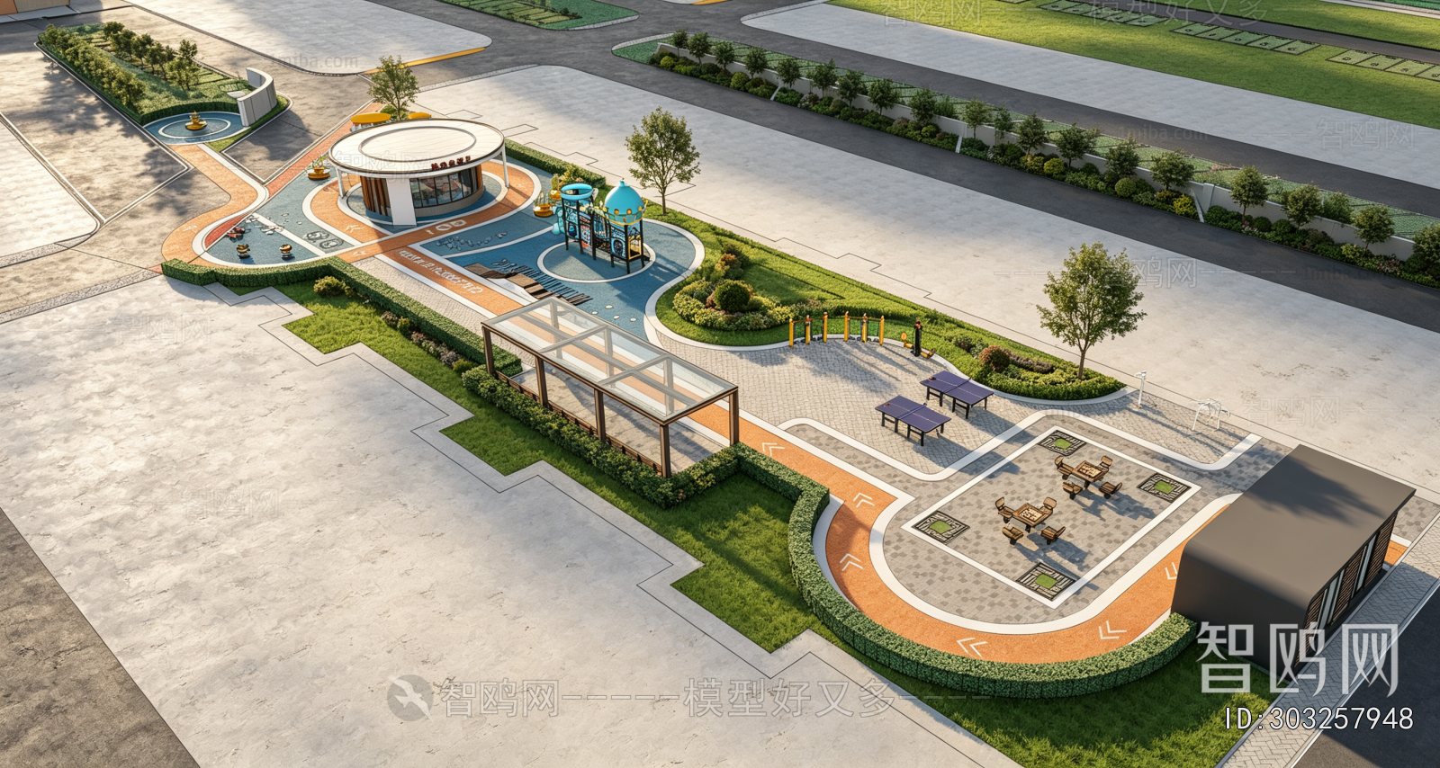Modern Park Landscape