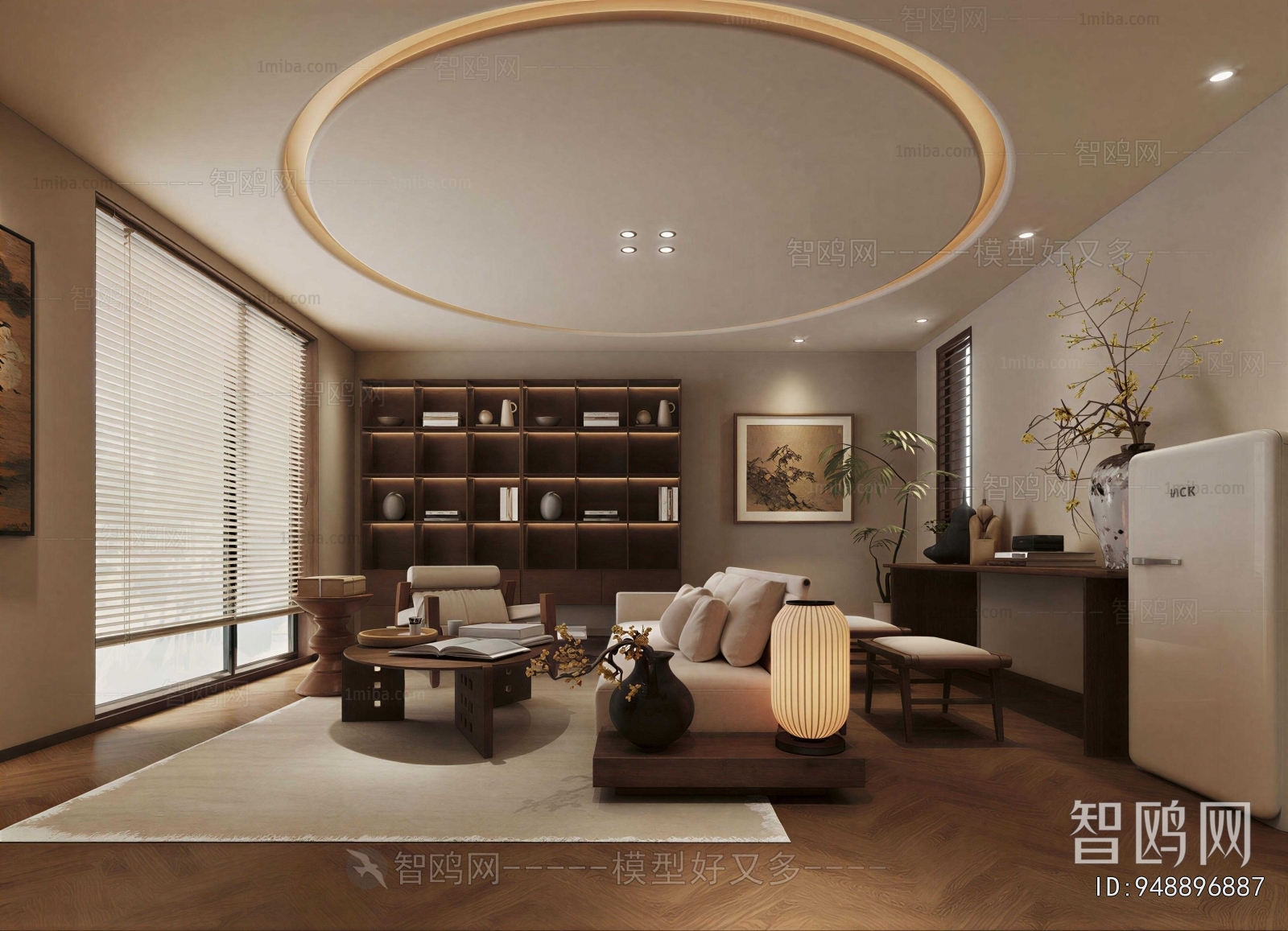New Chinese Style A Living Room