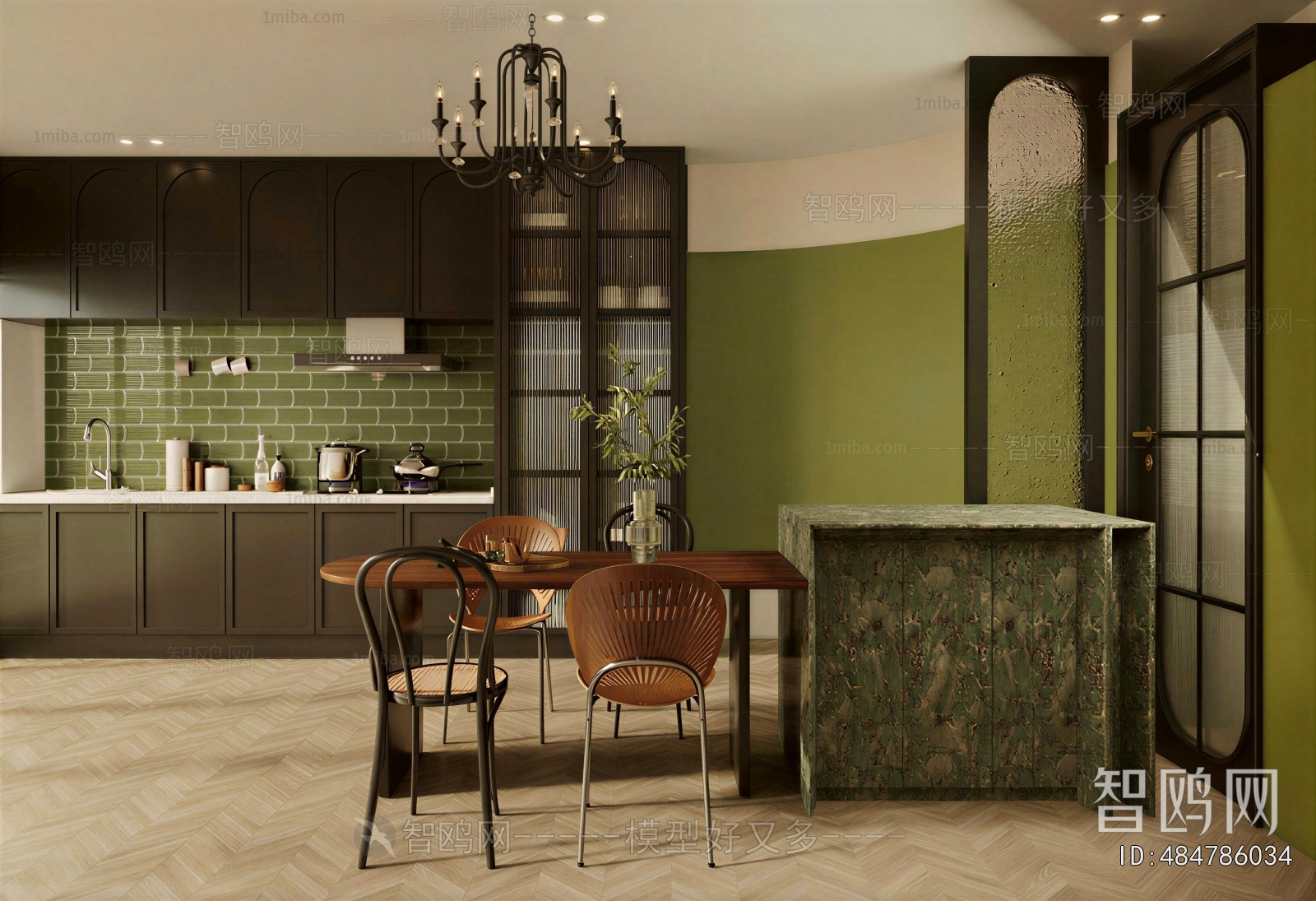 French Style Open Kitchen