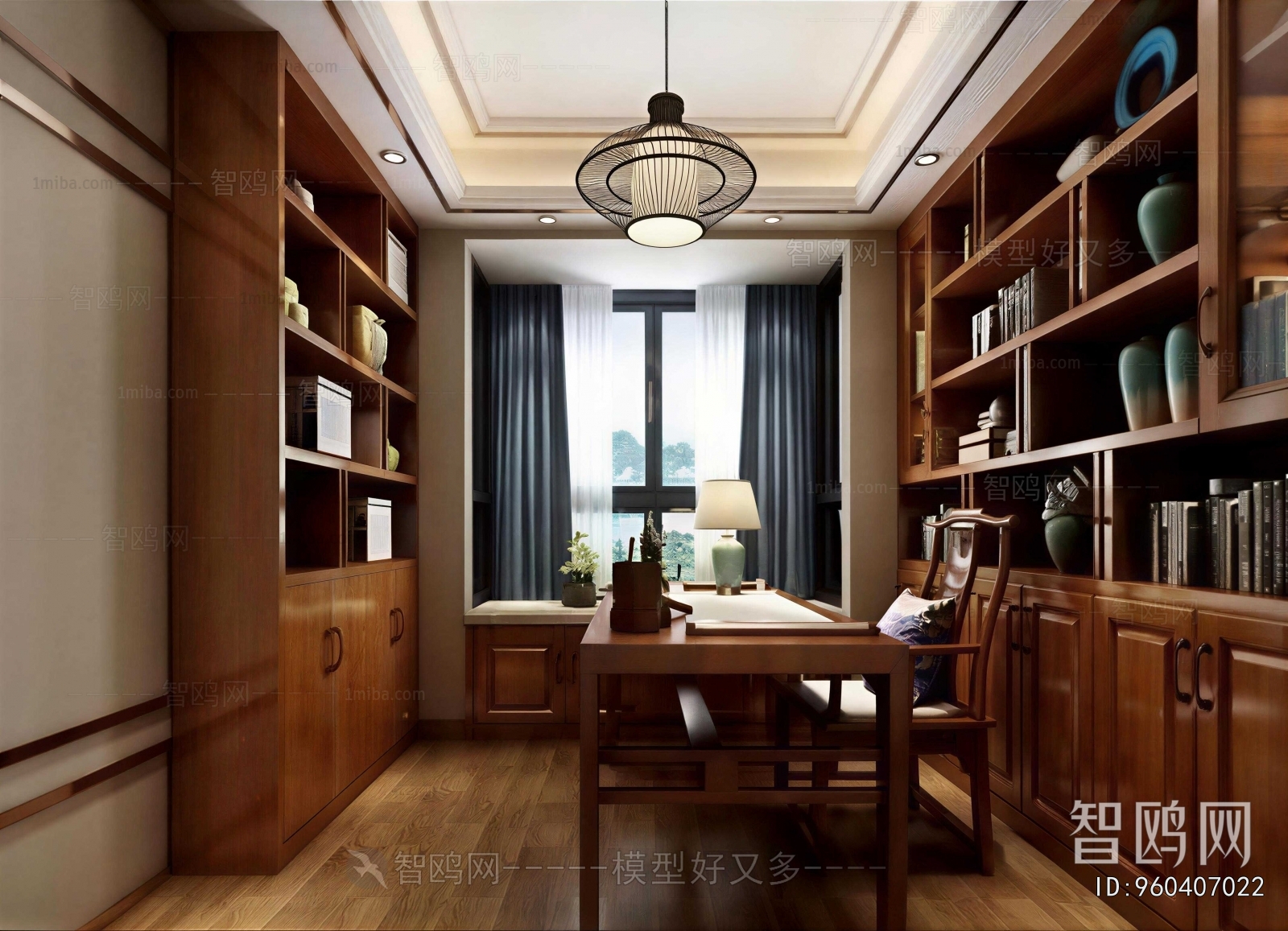 New Chinese Style Study Space