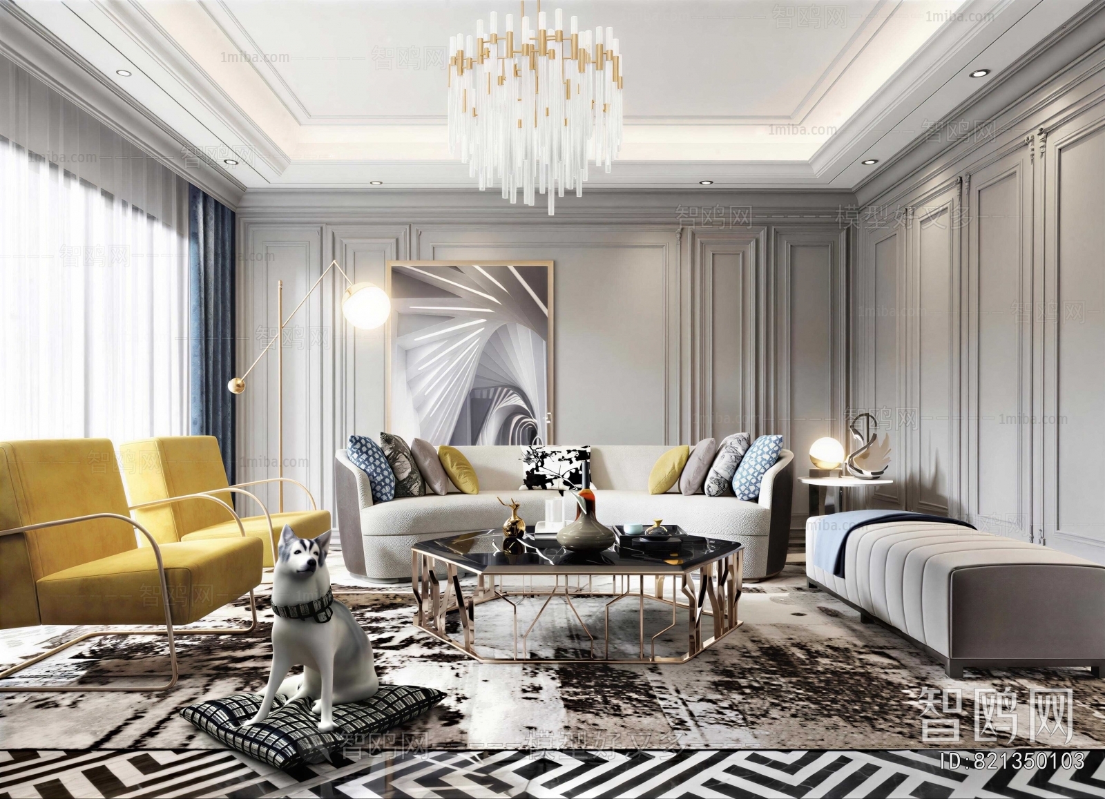 Simple European Style A Living Room