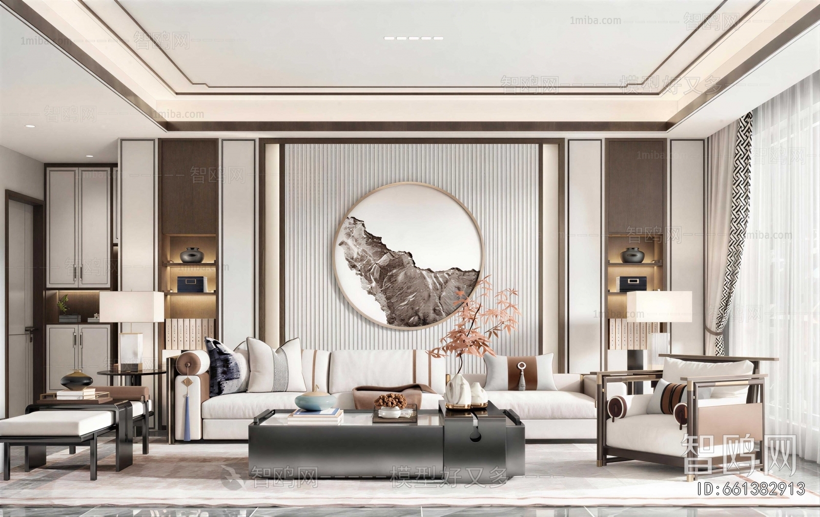 New Chinese Style A Living Room