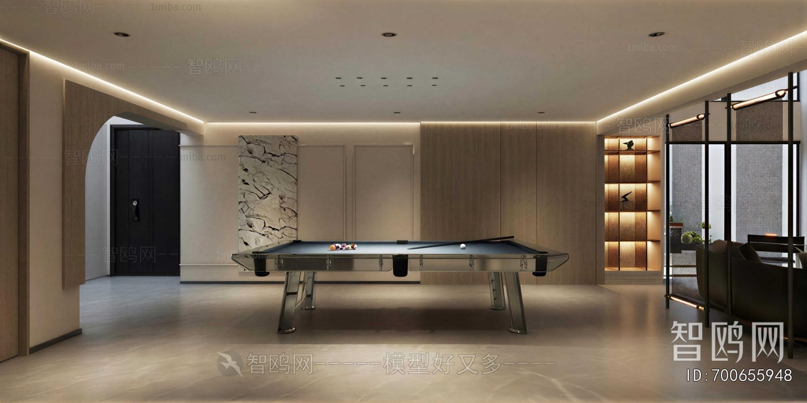 Modern Billiard Room
