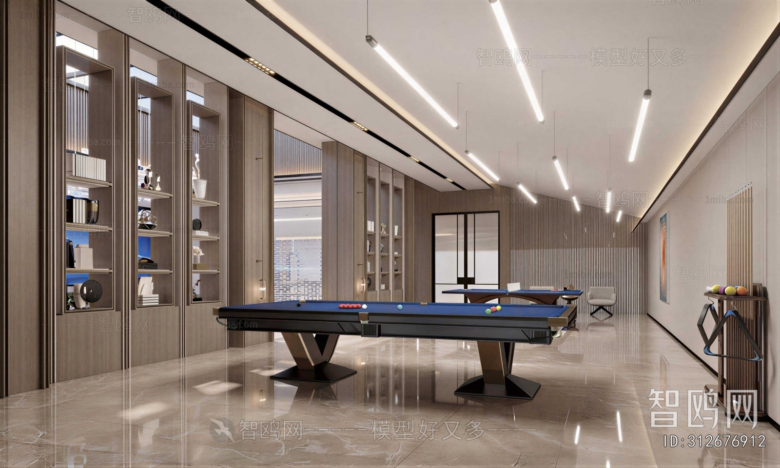 Modern Billiards Room