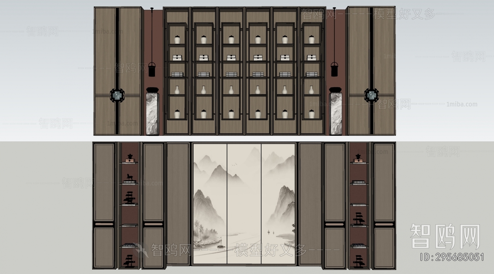 New Chinese Style TV Wall