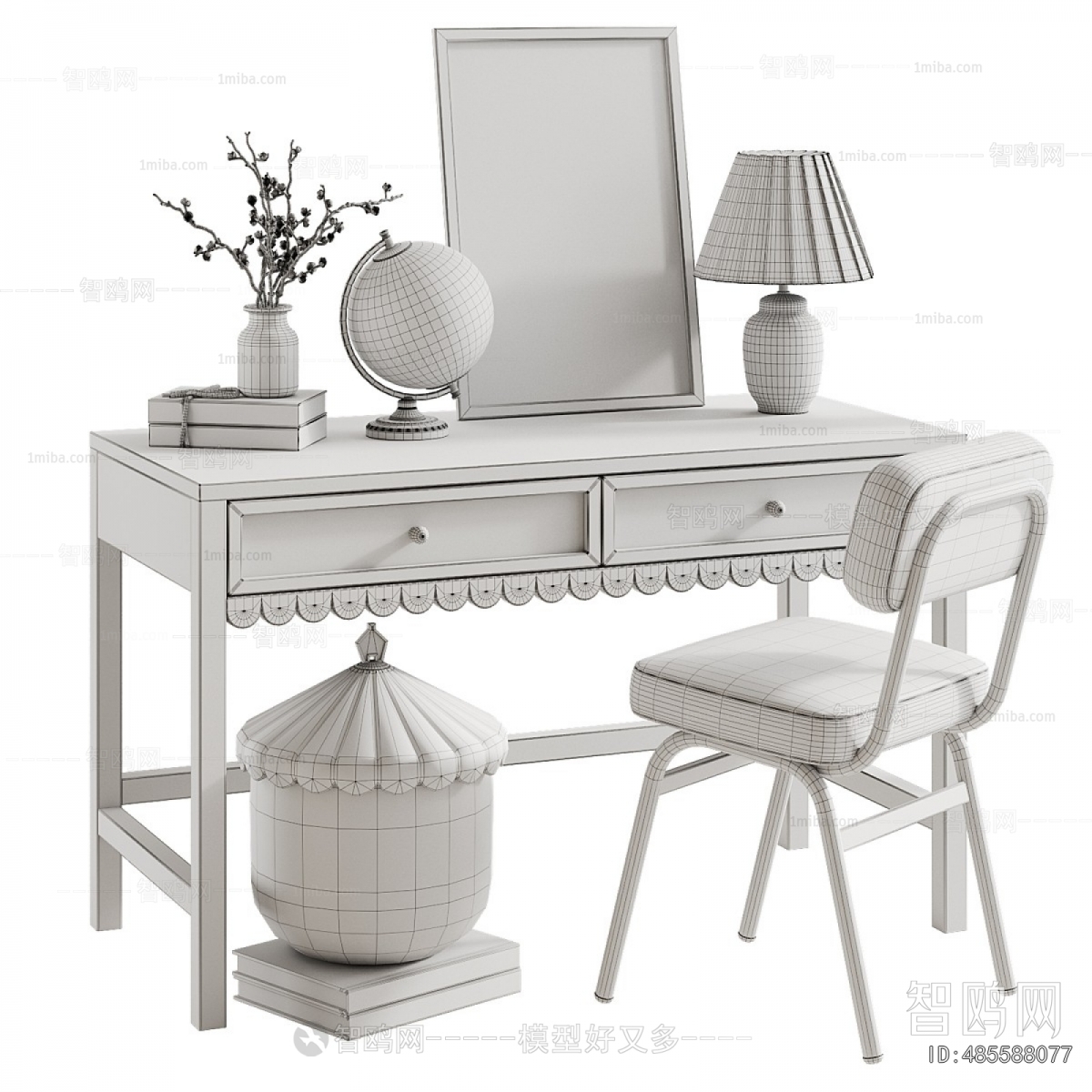 Nordic Style Computer Desk And Chair