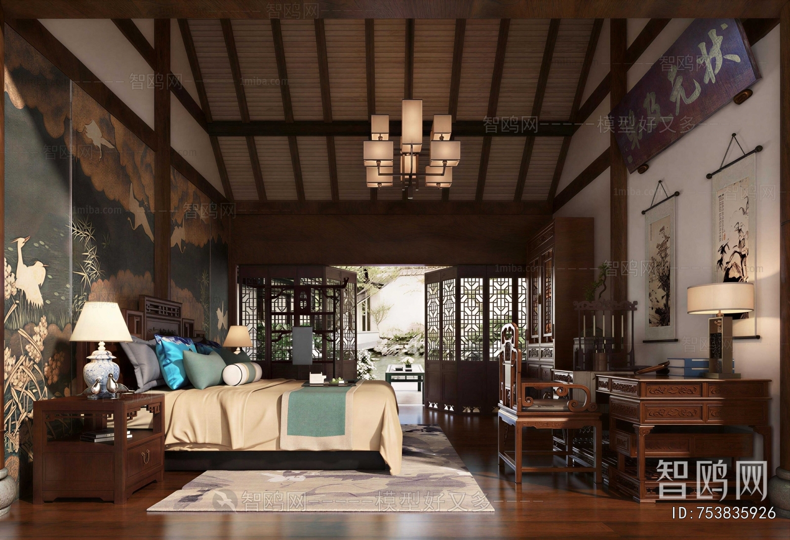 New Chinese Style Bedroom