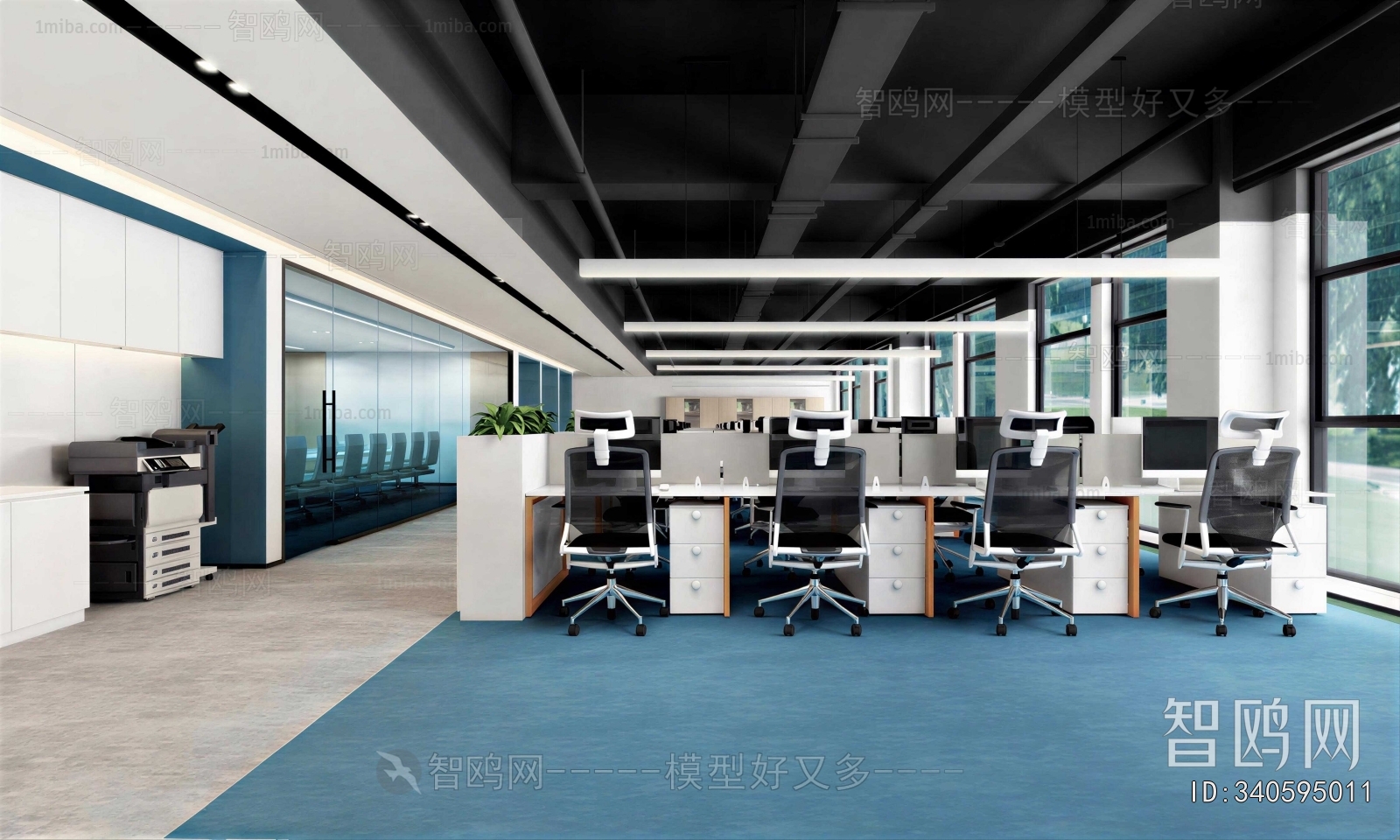 Industrial Style Staff Area