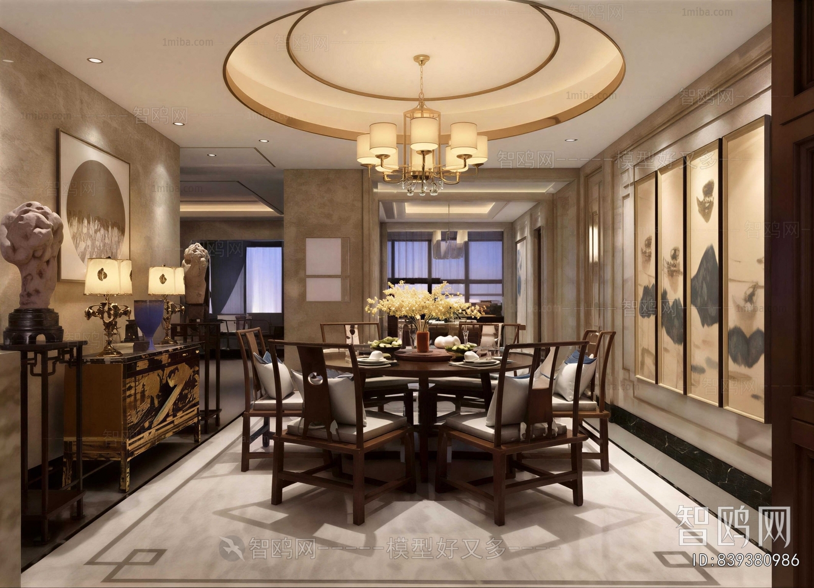 New Chinese Style Dining Room