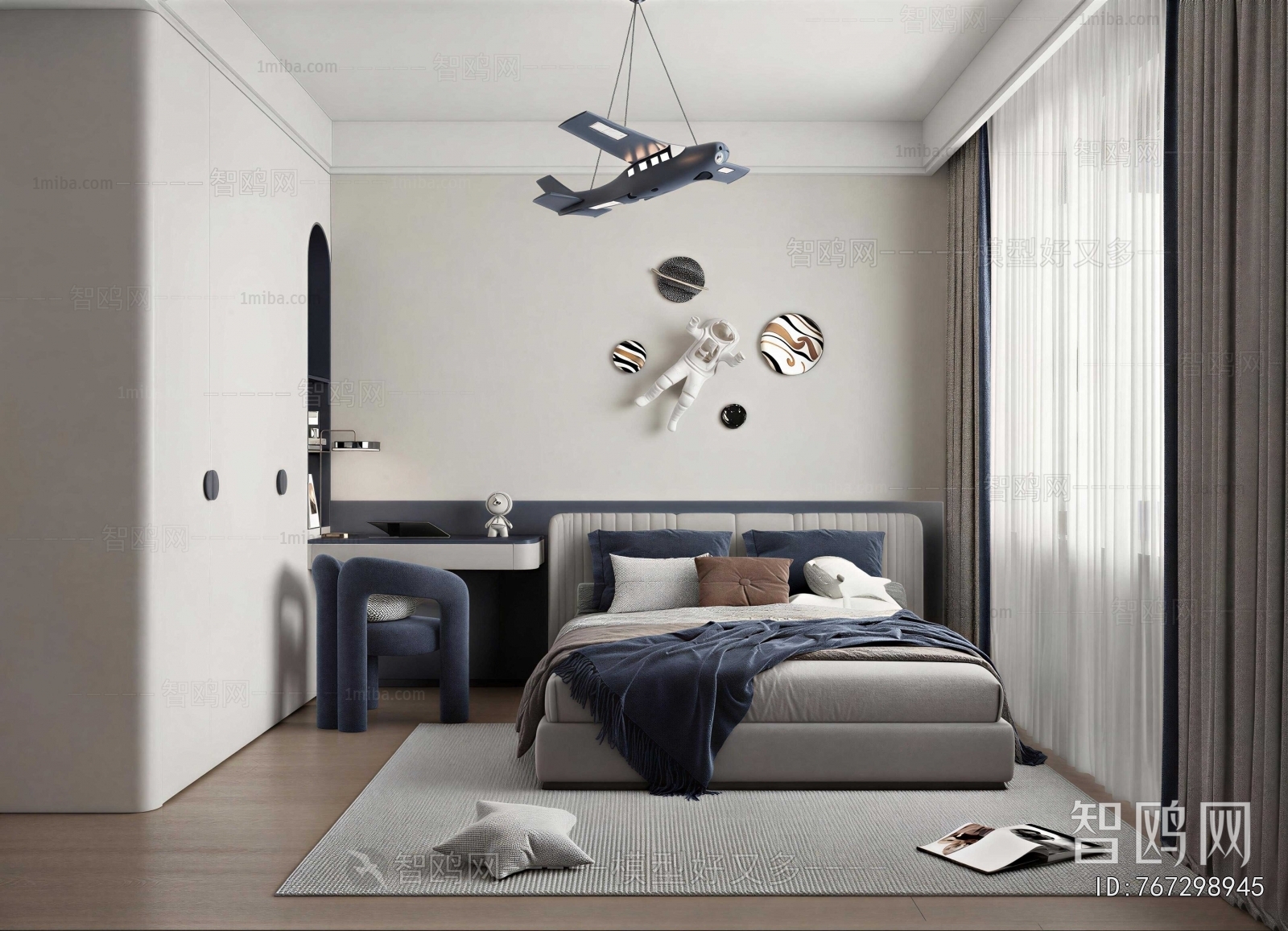 Modern Boy's Room And Son's Room