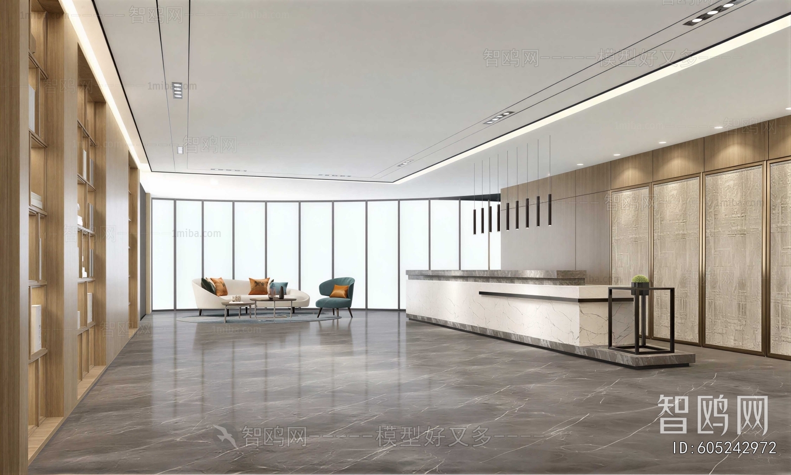 Modern Office Reception Desk